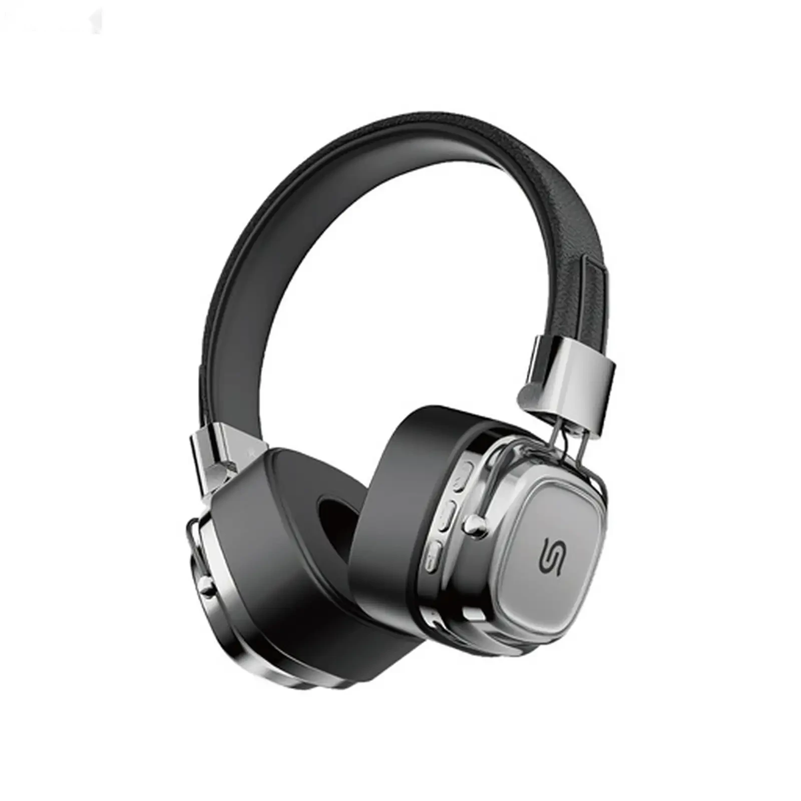 Беспроводные наушники Porodo Soundtec Vintage Headphone коричневый/серебристый — фото 2