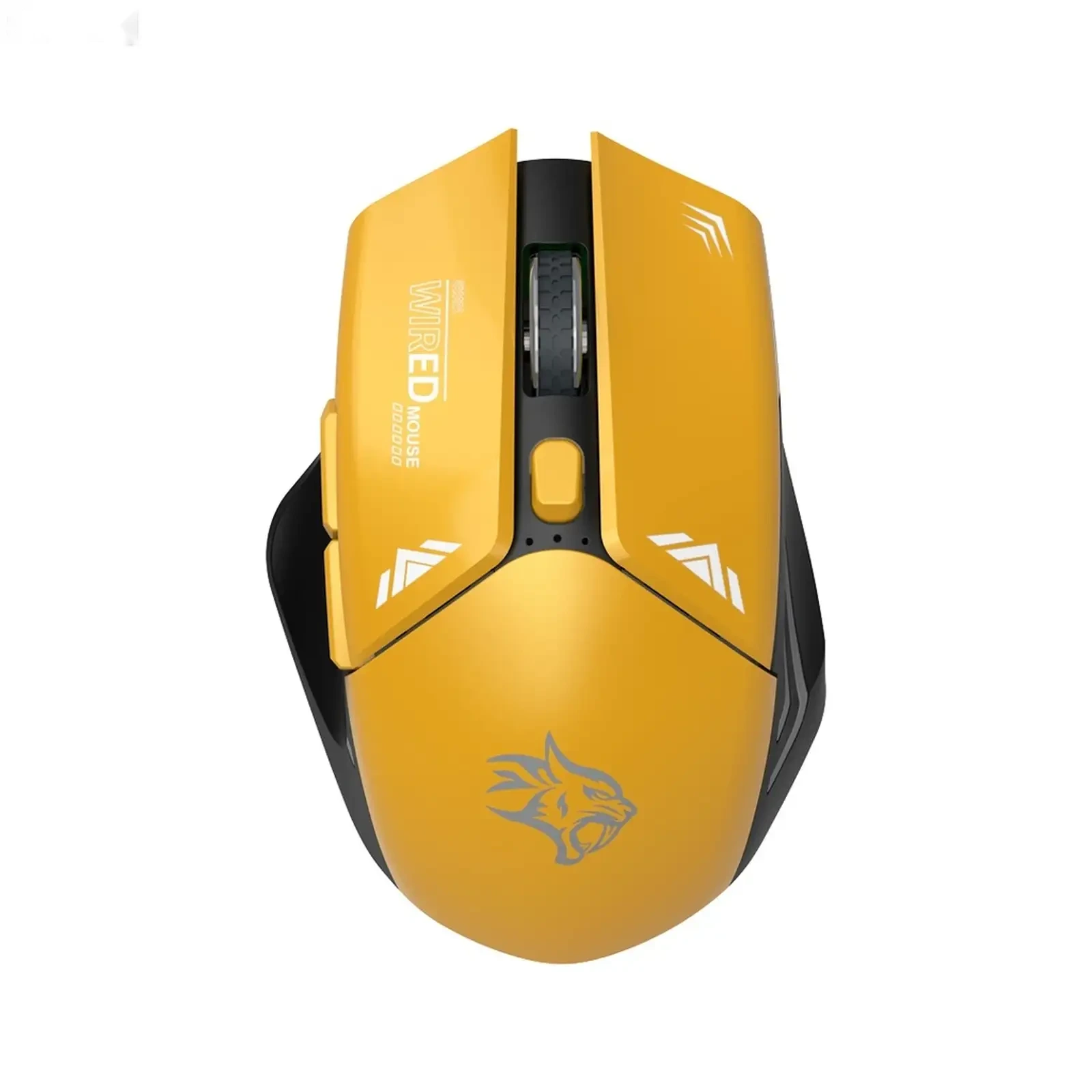 Беспроводная мышь Porodo Gaming 2in1 2.4G Wireless Mouse DPI 1600 желтый — фото 2