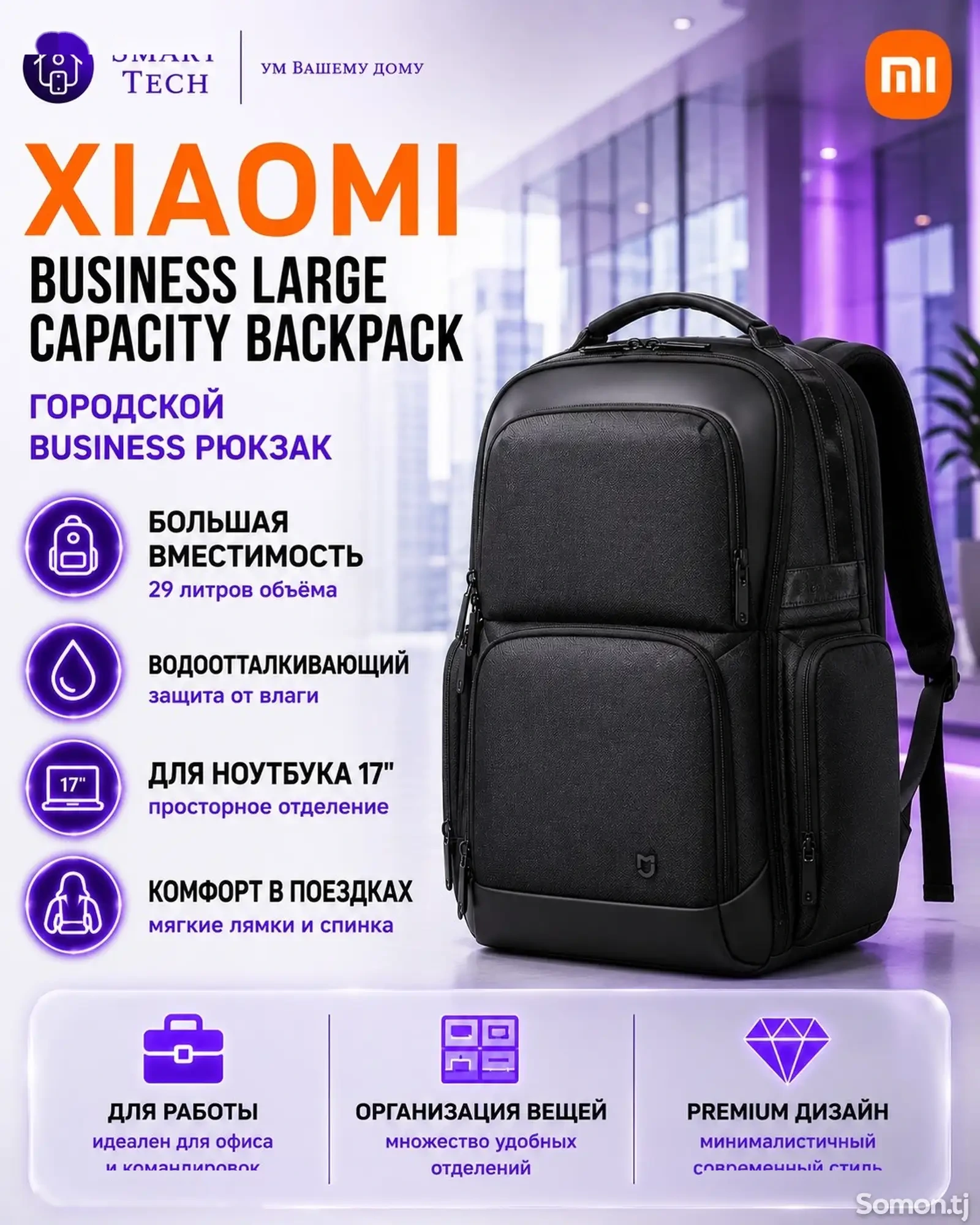 Рюкзак Mijia Business Large Double