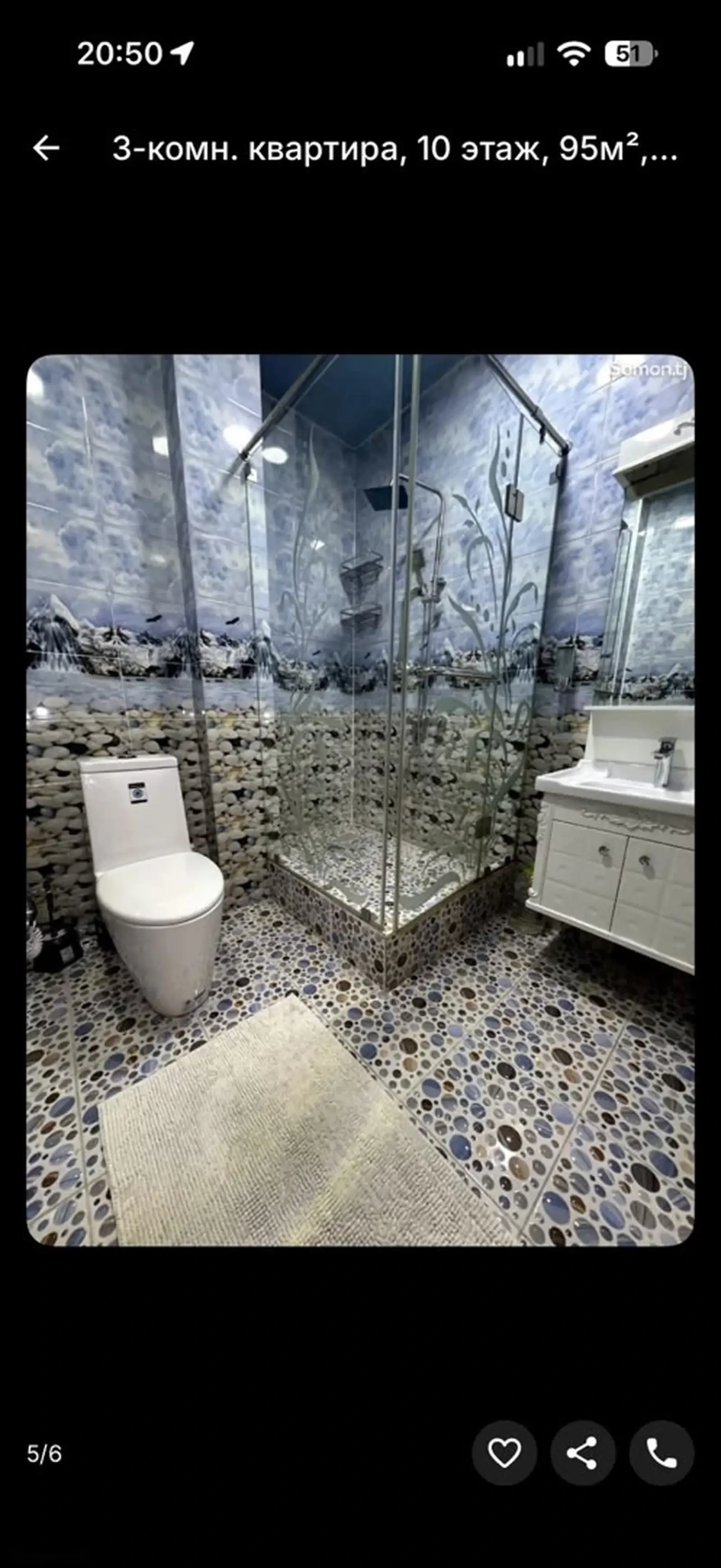 3-комн. квартира, 10 этаж, 95м², шохмансур — фото 4