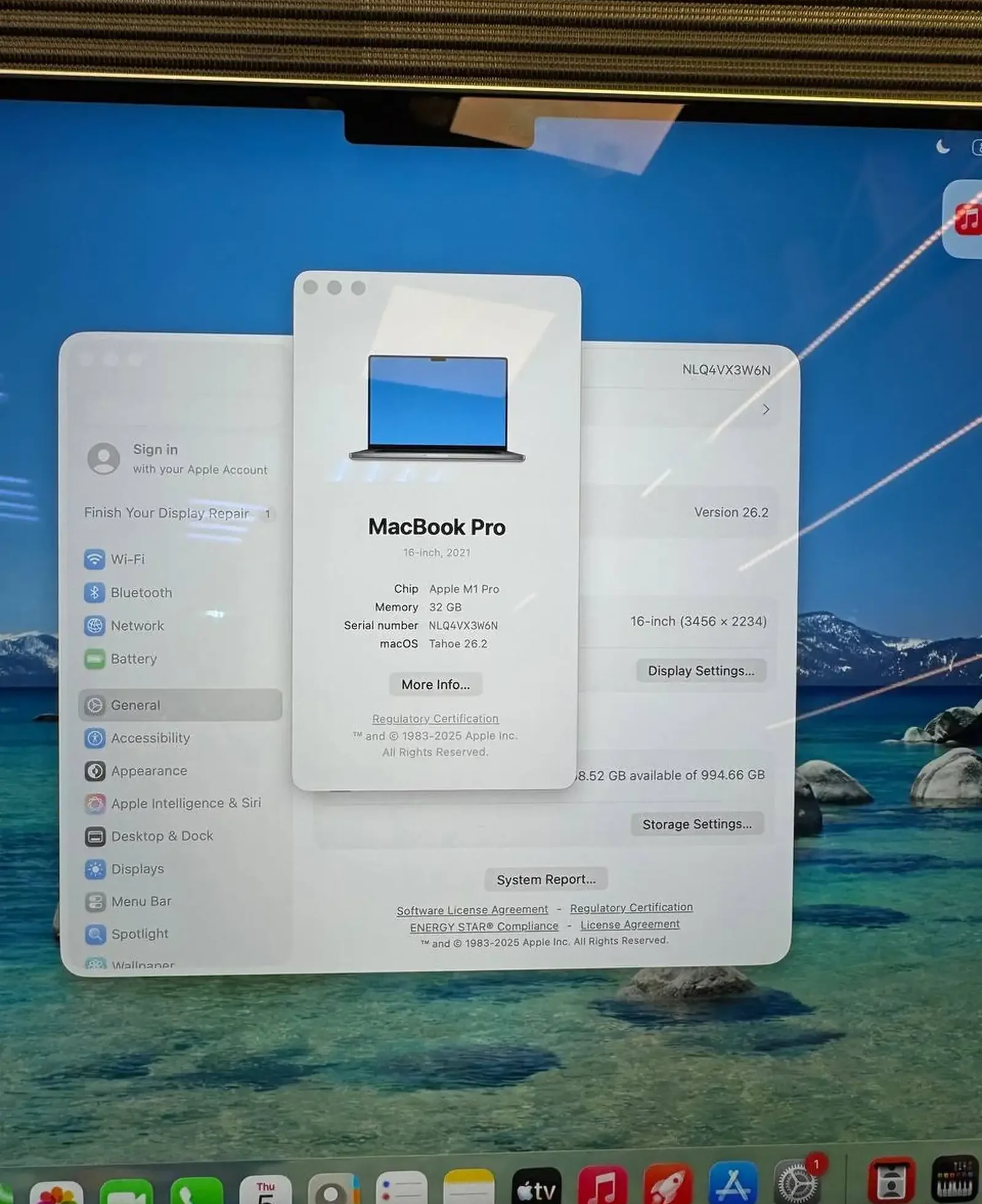 Ноутбук MacBook Pro 16 2021 M1 Pro 32/1TB