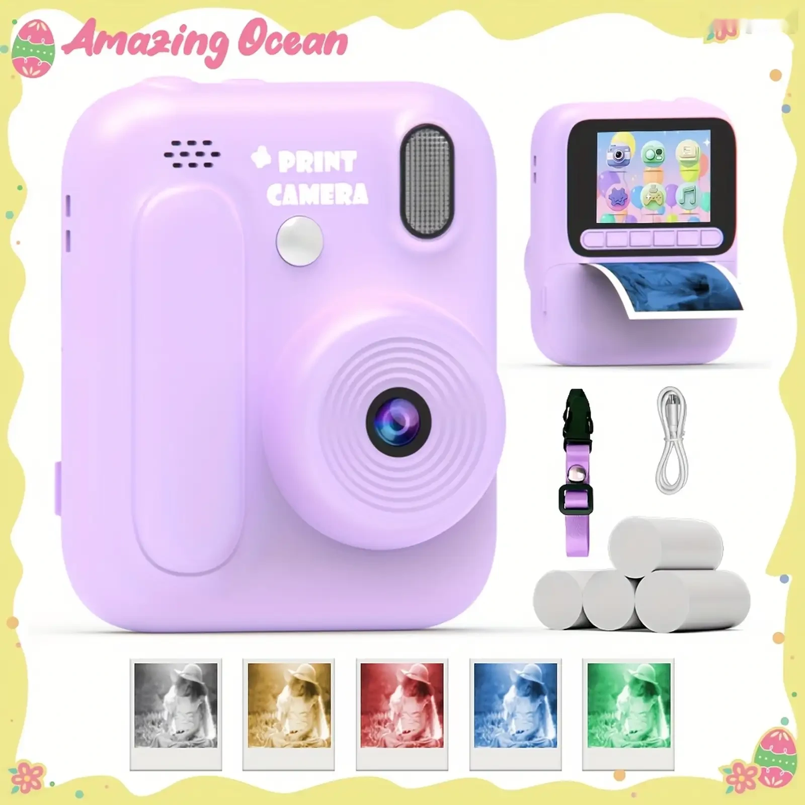 Детский фотоаппарат Digital Mini Camera розовый — фото 2