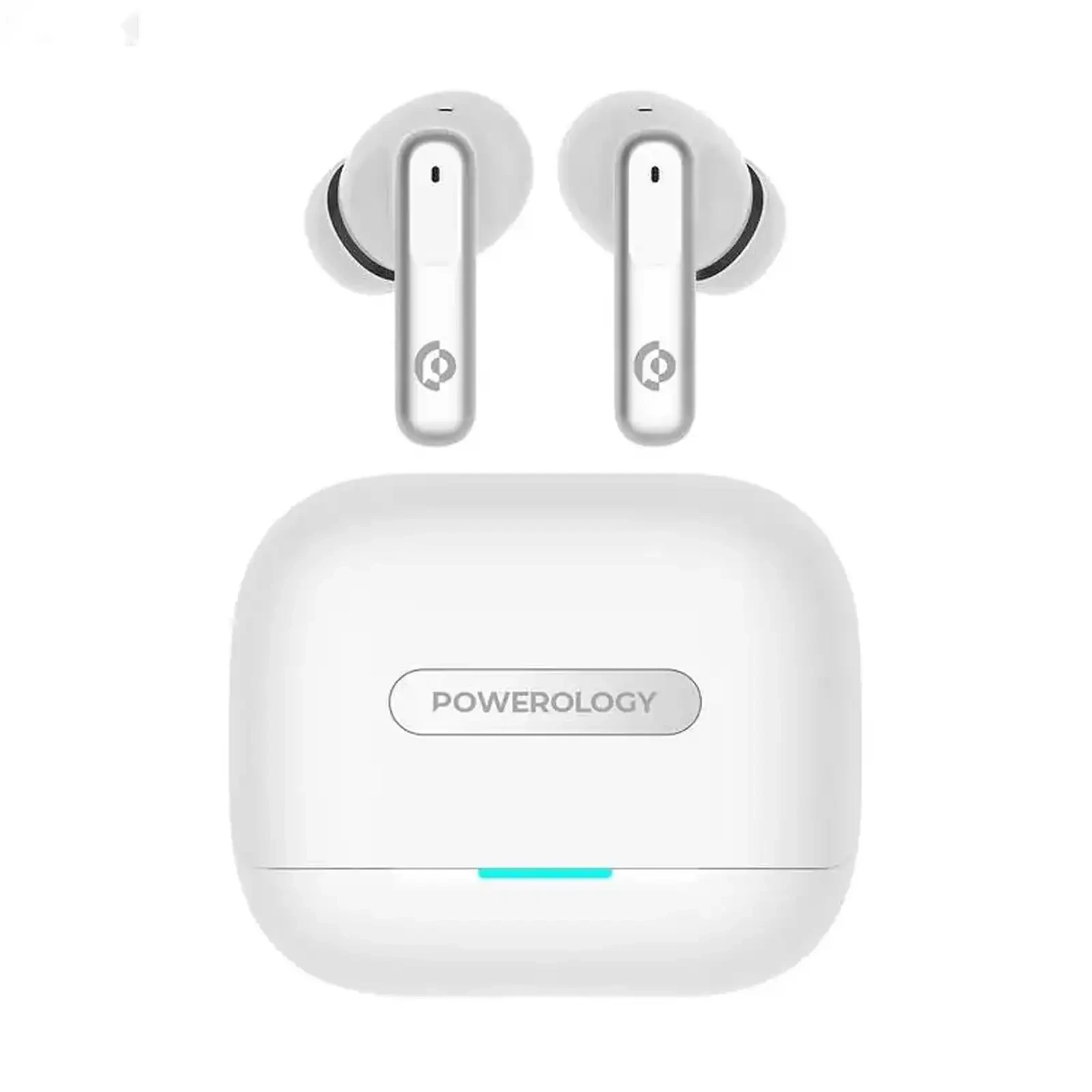 Беспроводные наушники Powerology 6 Mic Hybrid ANC + ENC True Wireless Buds белые — фото 2