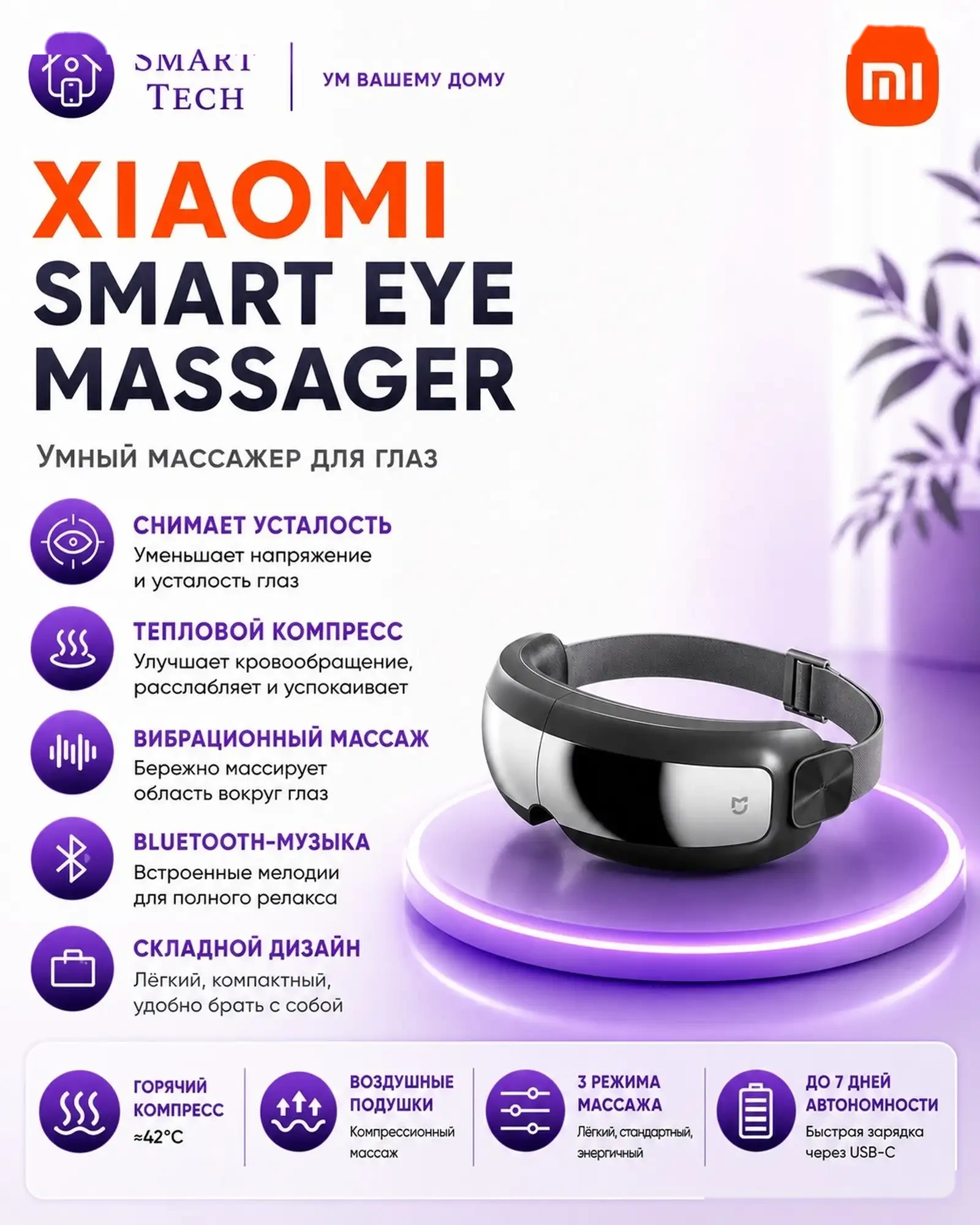 Массажер для глаз Xiaomi Mijia Smart Eye Massage