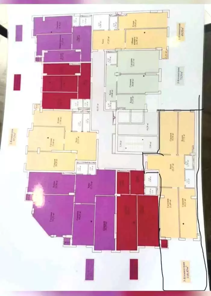3-к квартира, 10 этаж, 111 м², Исмоили Сомони
