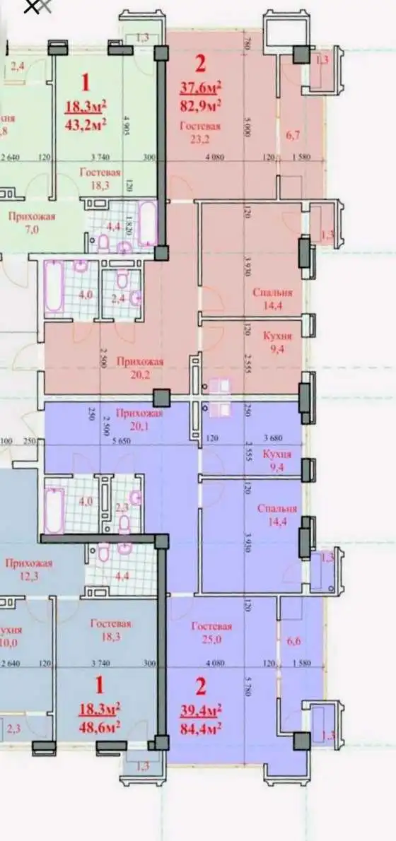 1-к квартира, 10 этаж, 86 м², Исмоил Сомони