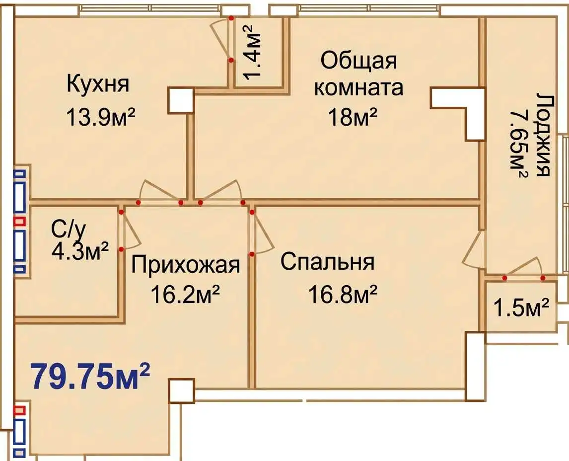 2-к квартира, 2 этаж, 80 м², И.Сомонӣ