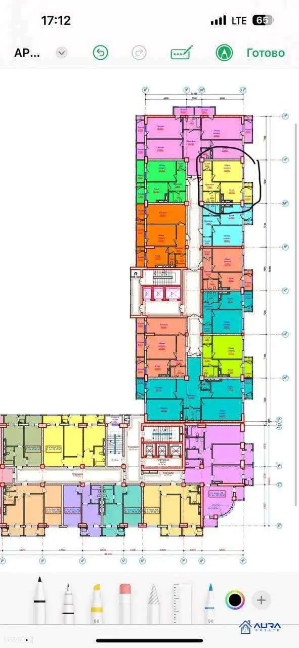1-к квартира, 6 этаж, 49 м², Шохмансур