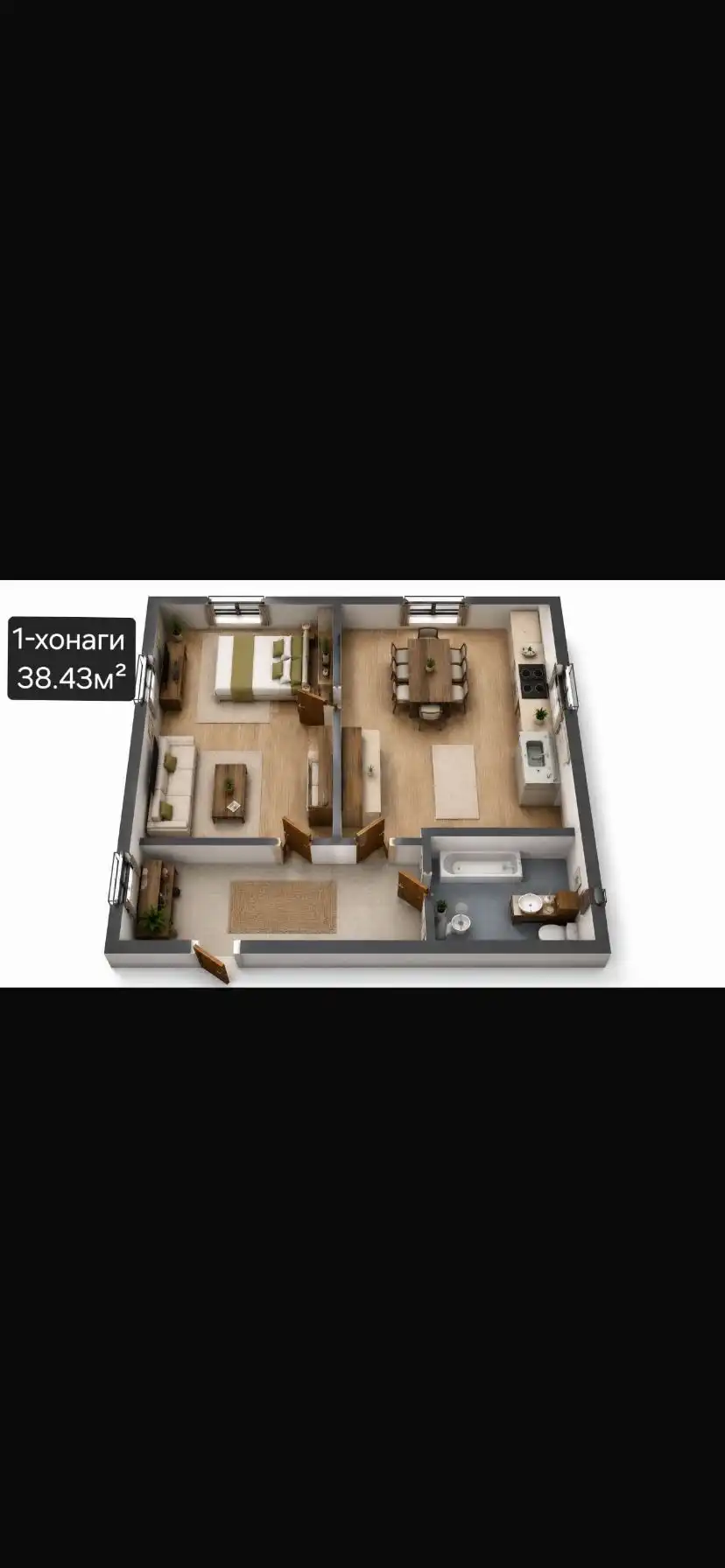 2-к квартира, 15 этаж, 38 м², Ленинград джамоати руми