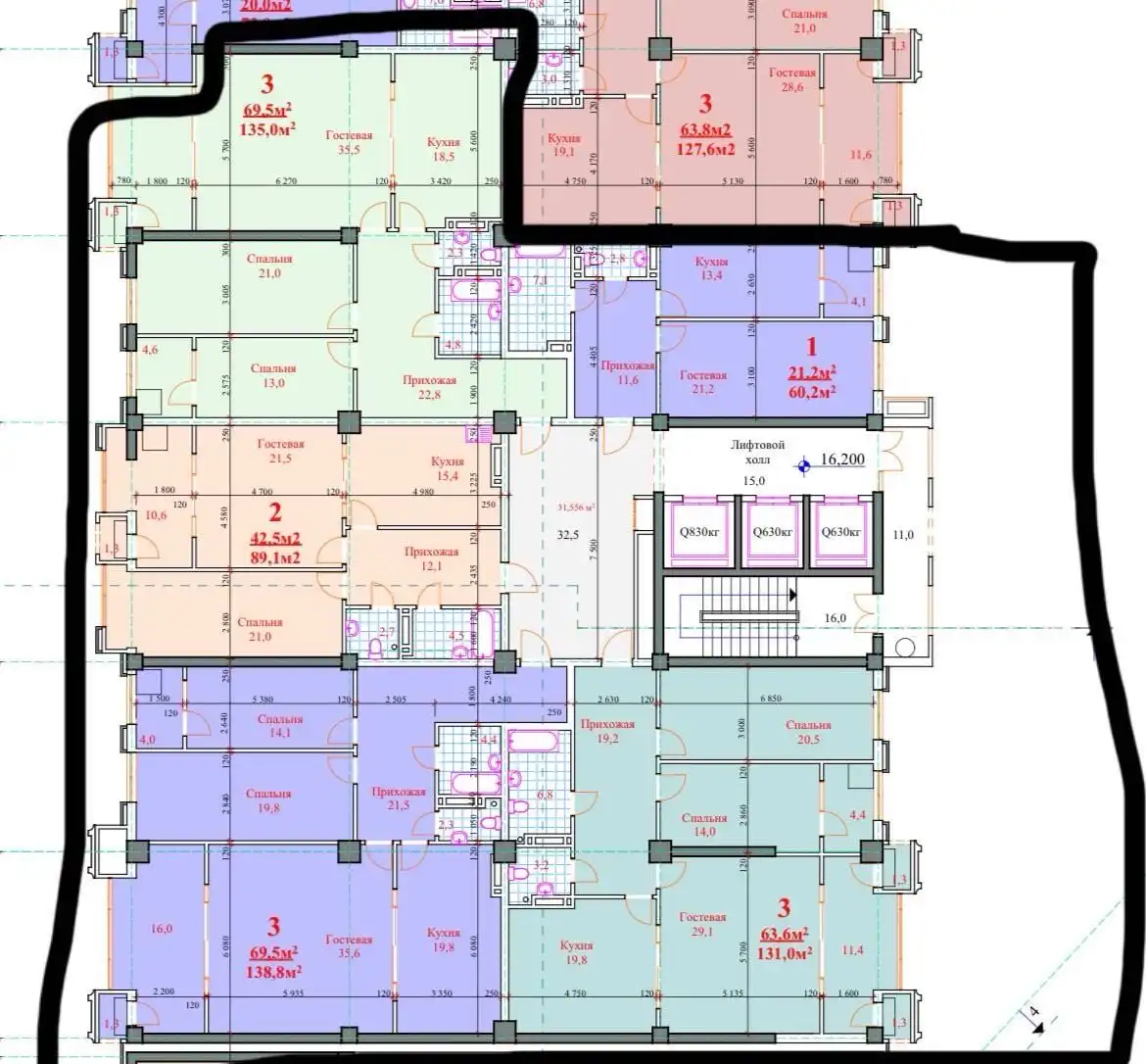 5-к квартира, 12 этаж, 547 м², Исмоили Сомони
