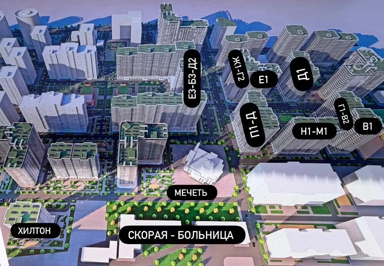 1-к квартира, 14 этаж, 53 м², Шохмансур