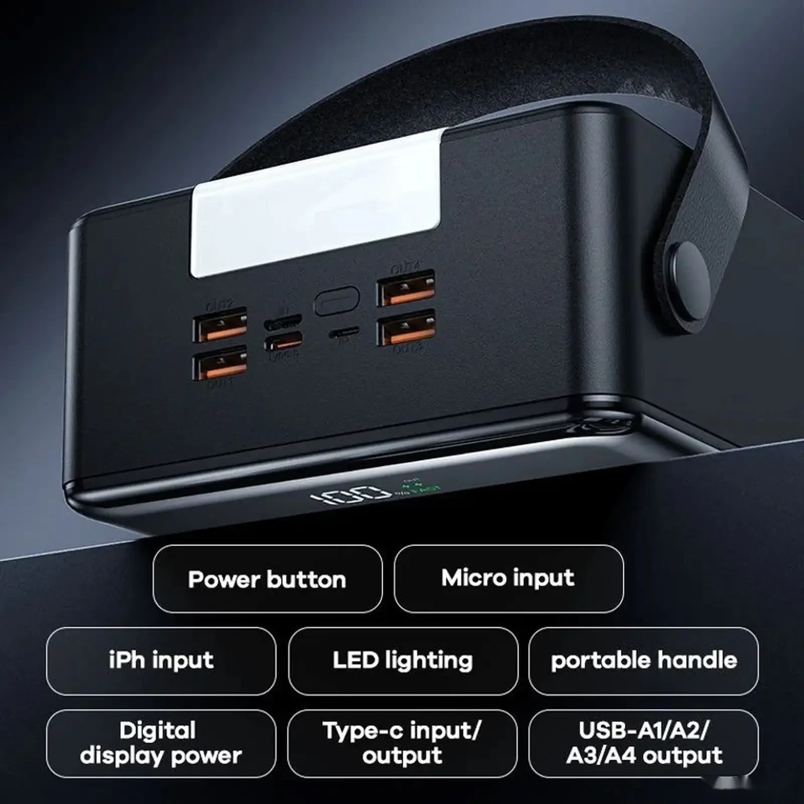 Повербанк Remax с фонарикам FP-1 100000 mAh — фото 6