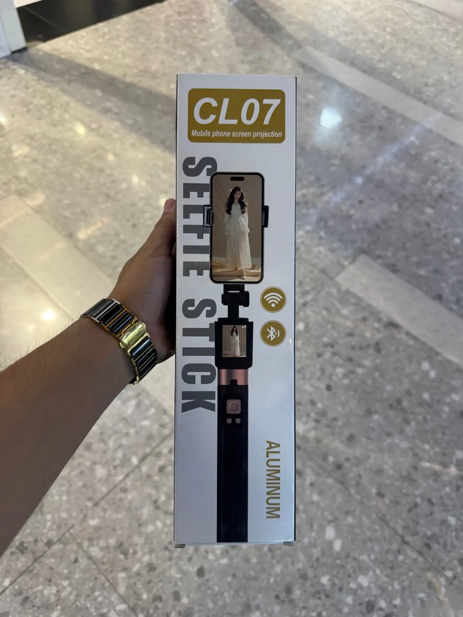 Штатив селфи палка CL07 с экраном и Bluetooth-пультом — фото 3