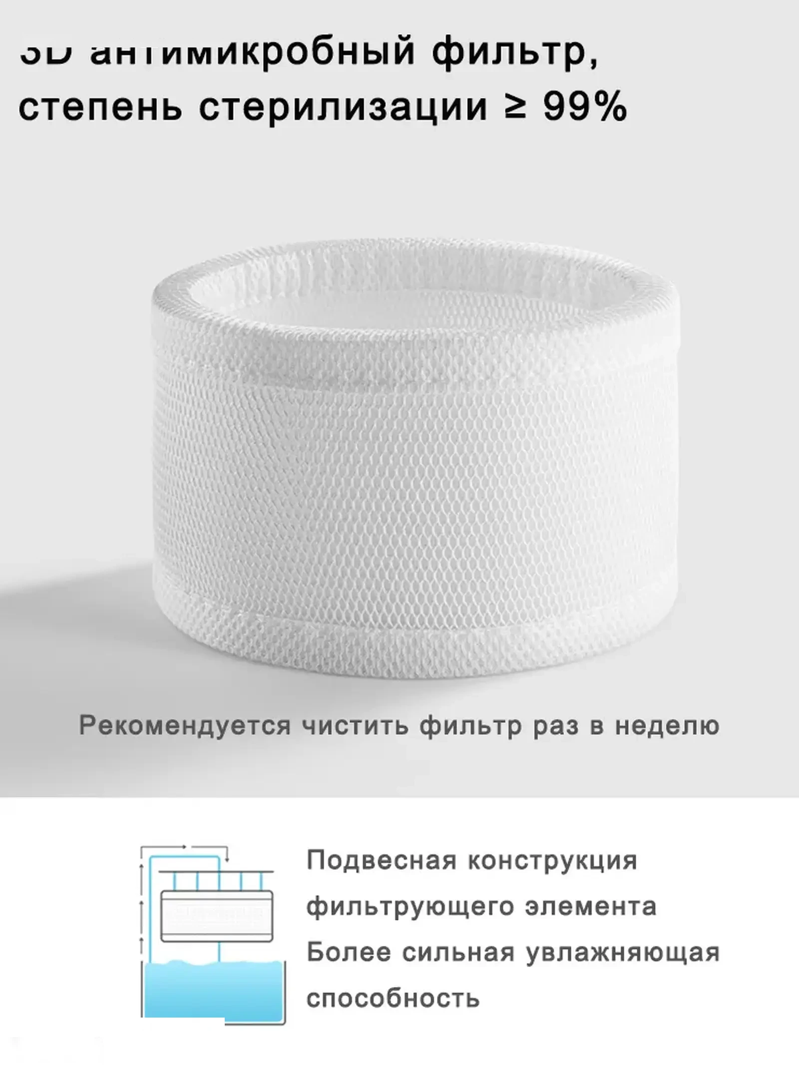 Увлажнитель воздуха Xiaomi Mijia Mistless Humidifier 3-800