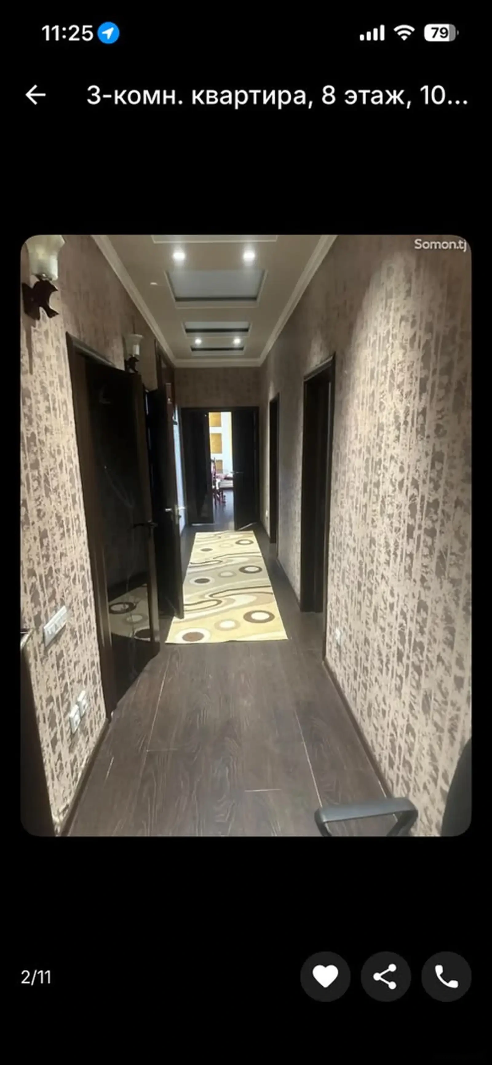 3-комн. квартира, 8 этаж, 100м², Сомони — фото 5
