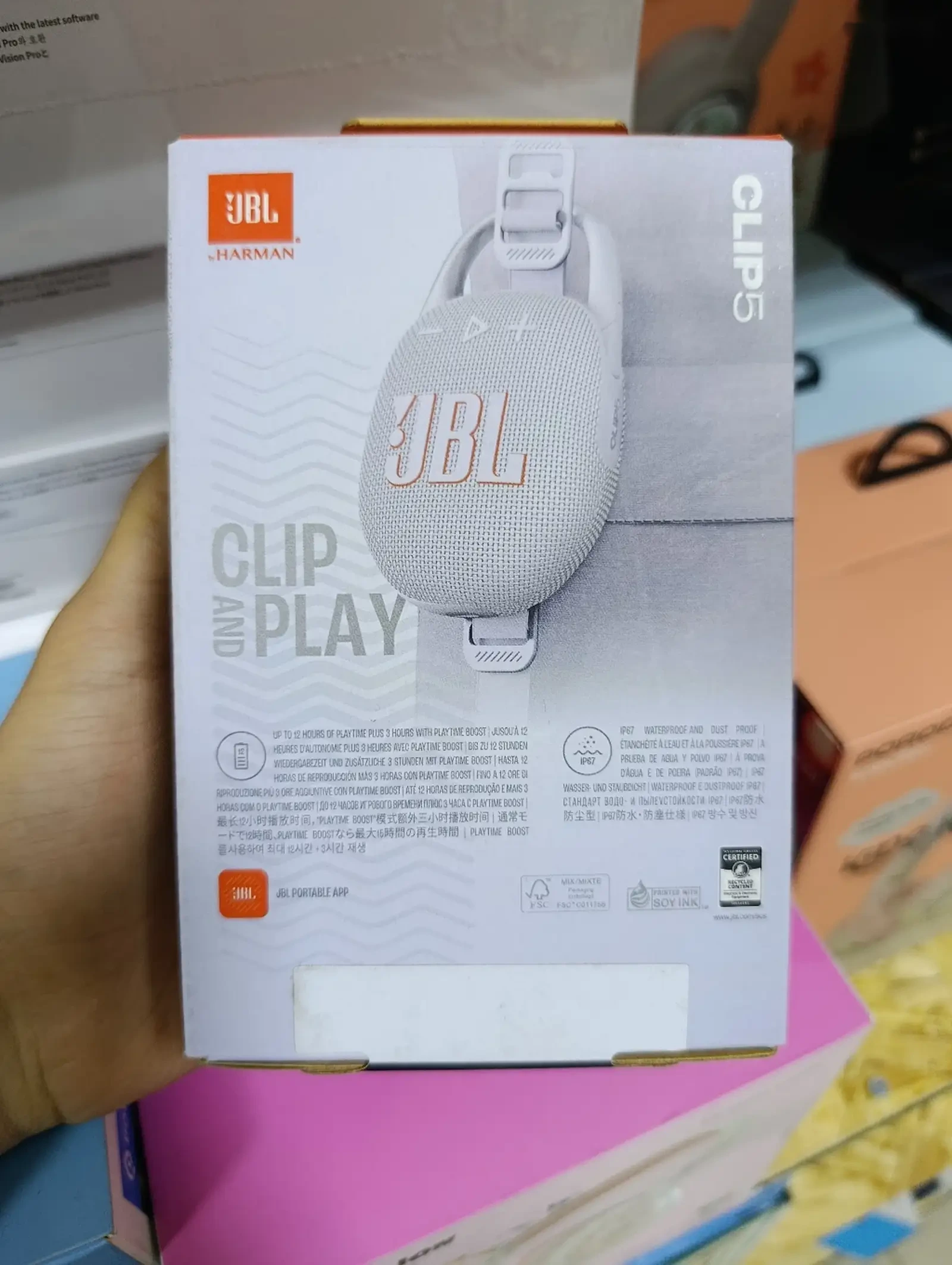 Портативная колонка JBL Clip5 Portable Wireless Speaker CLIP5-BLU синий — фото 2