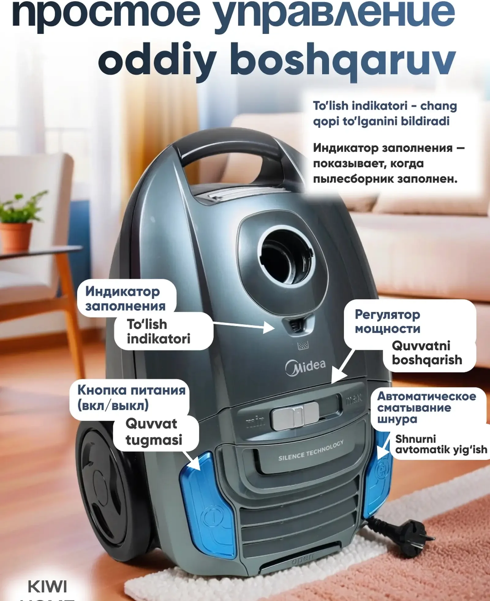 Пылесос Midea-MKZC-400