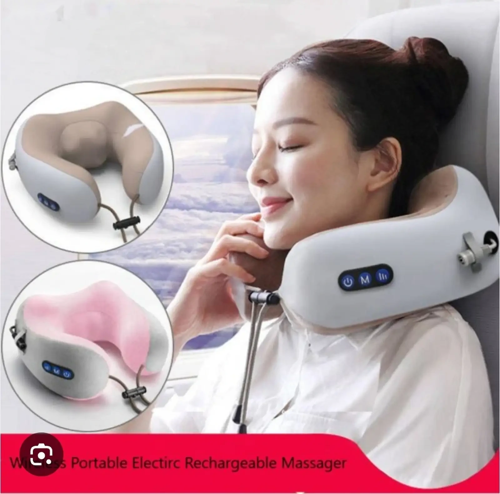 Массажная подушка для шеи U-образной формы U-shaped massage pillow — фото 6