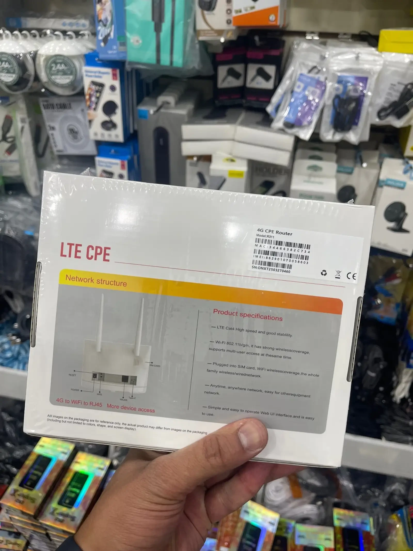 Роутер wifi c cим картой 4G 4G/5G, wifi роутер 4G R311 — фото 2