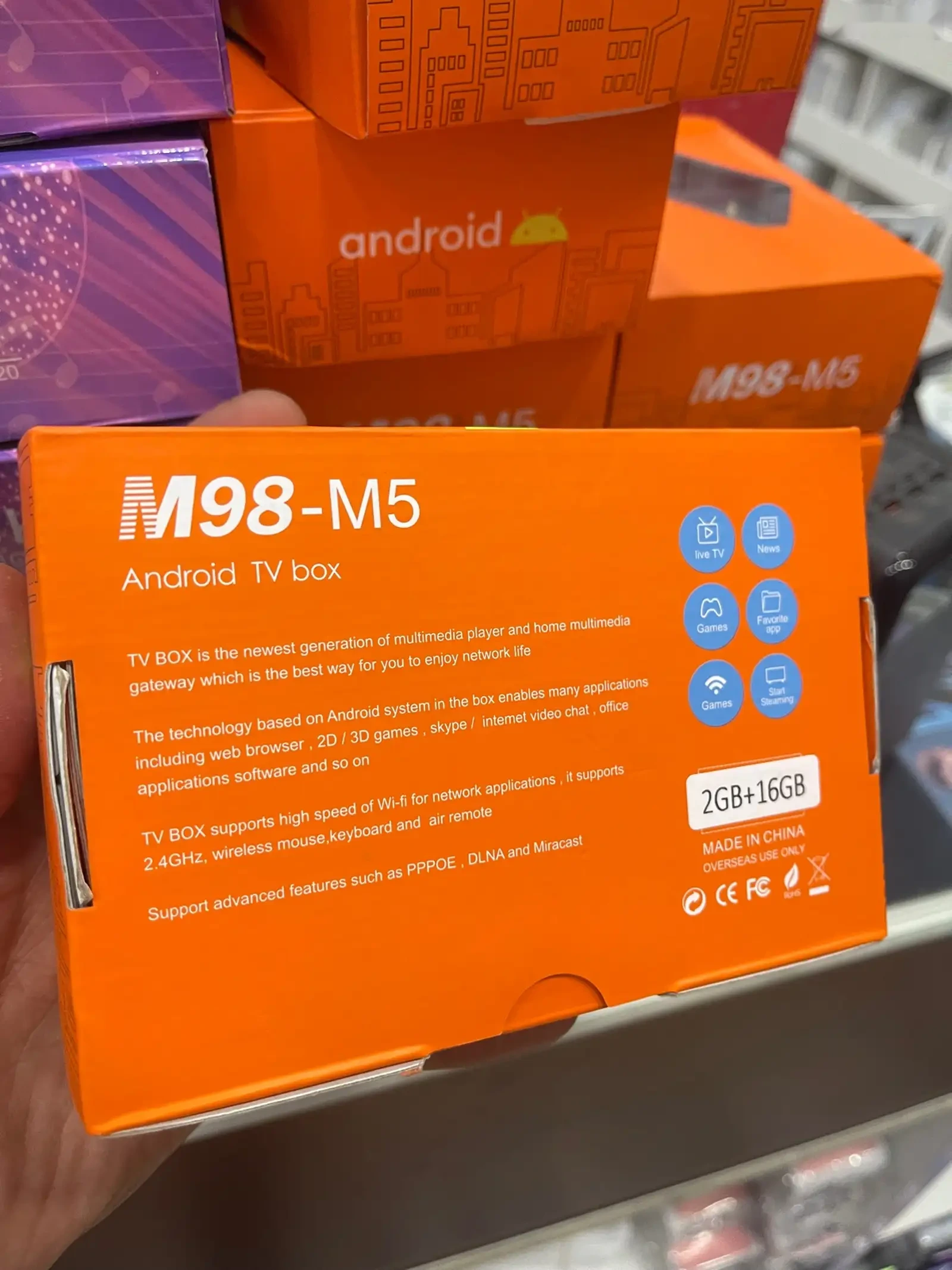 Смарт ТВ приставка 16Гб/128Гб Tv Box M98 M5 Android 12 — фото 2