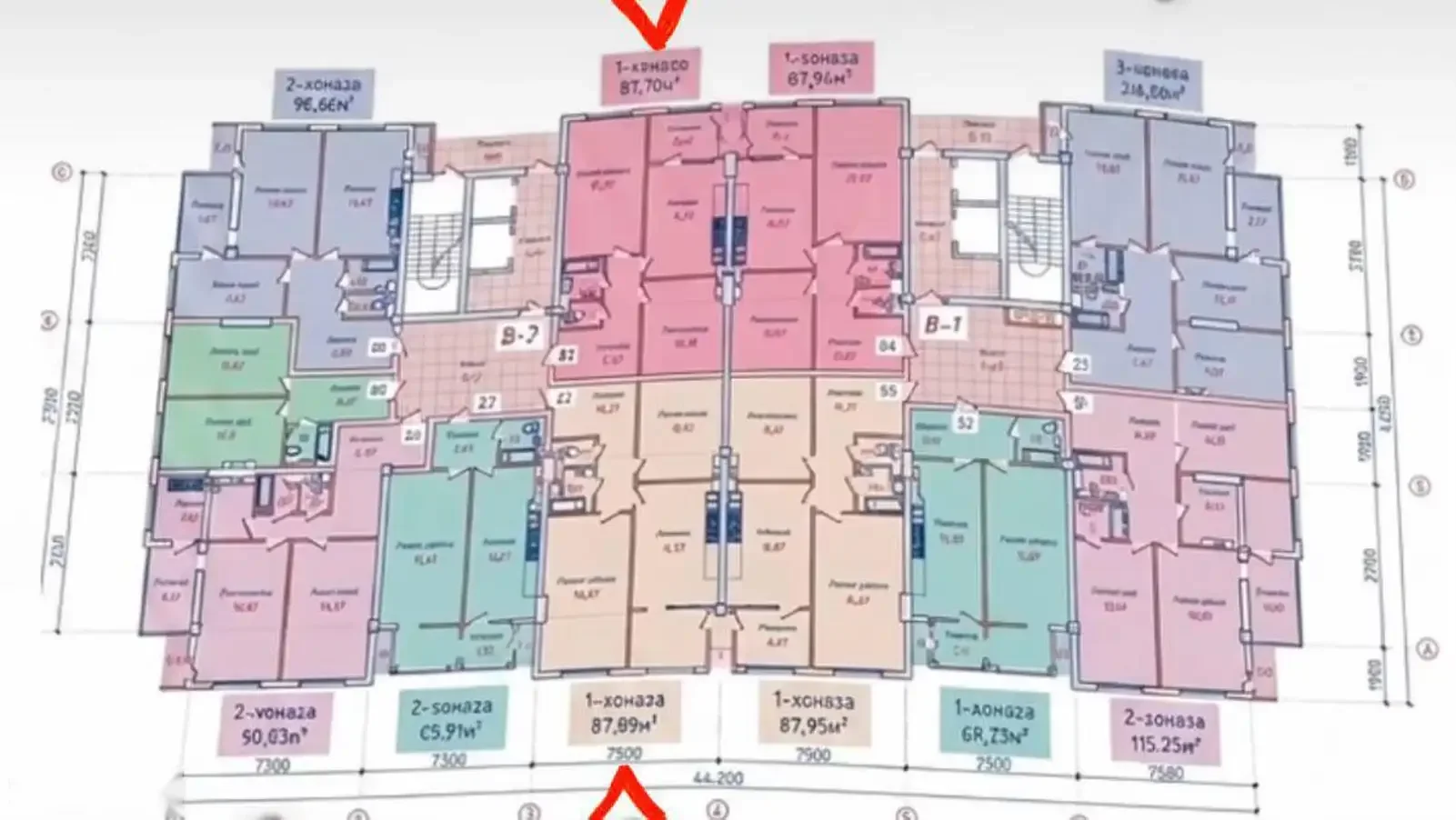 2-комн. квартира, 16 этаж, 88 м², Шохмансур, Оперка, Дустии Бародарон — фото 2