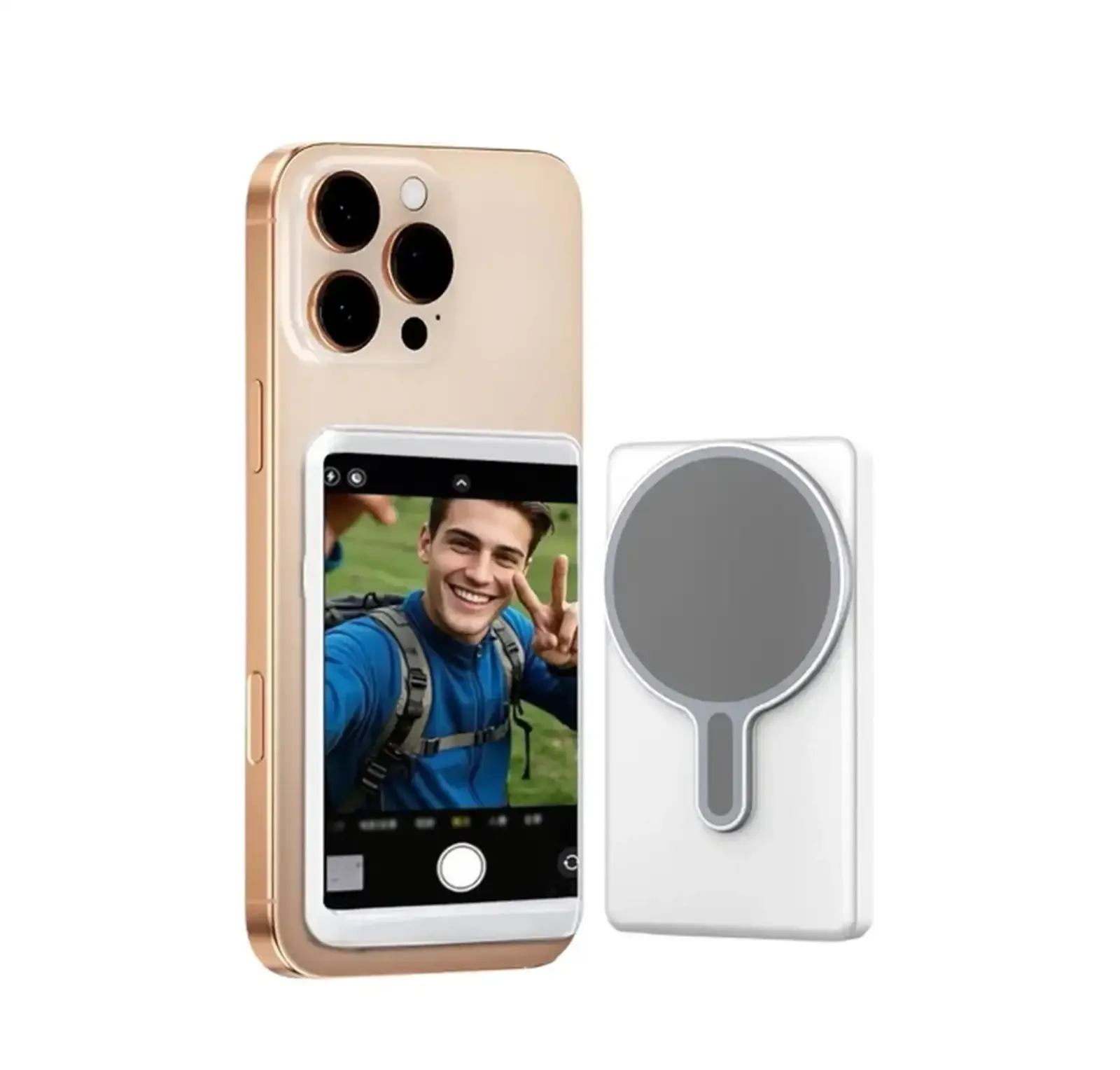 Монитор экрана телефона Magnetic Selfie Screen для iPhone 1800mah