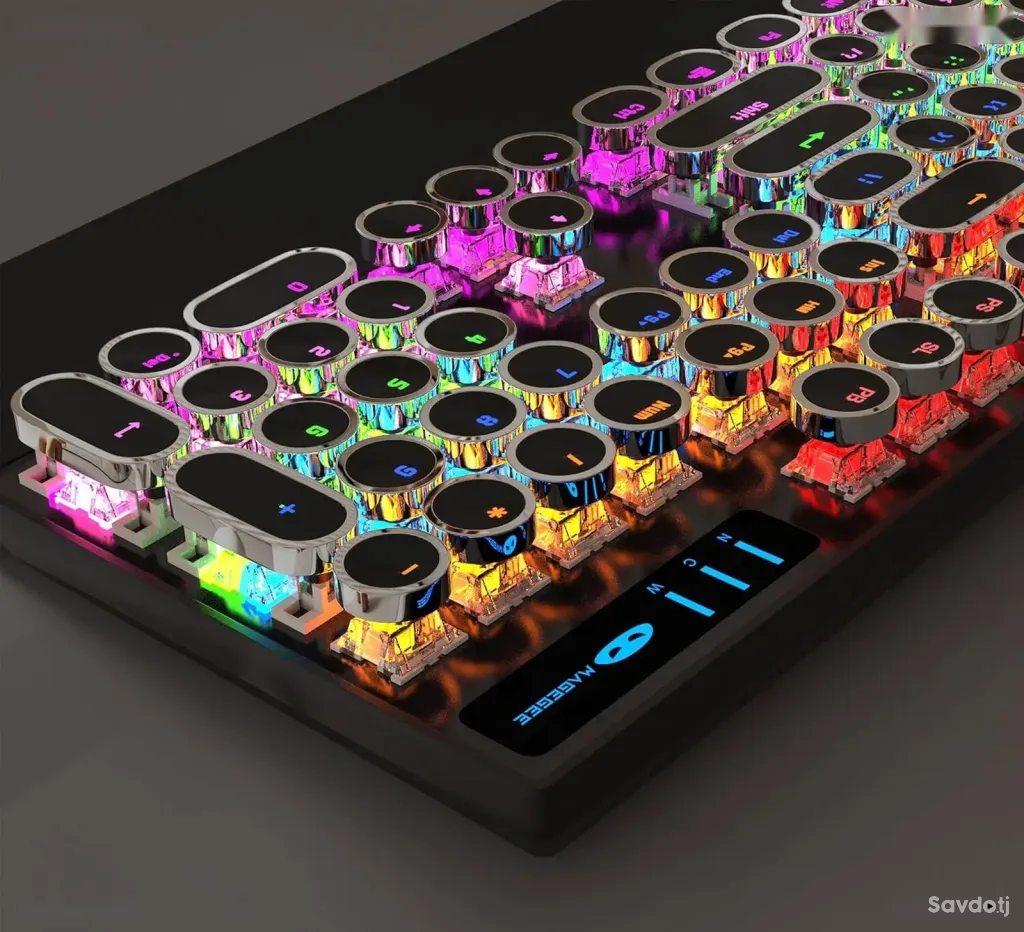 Механическая Клавиатура MageGee MK-Storm Blue Switch LED ENG Black