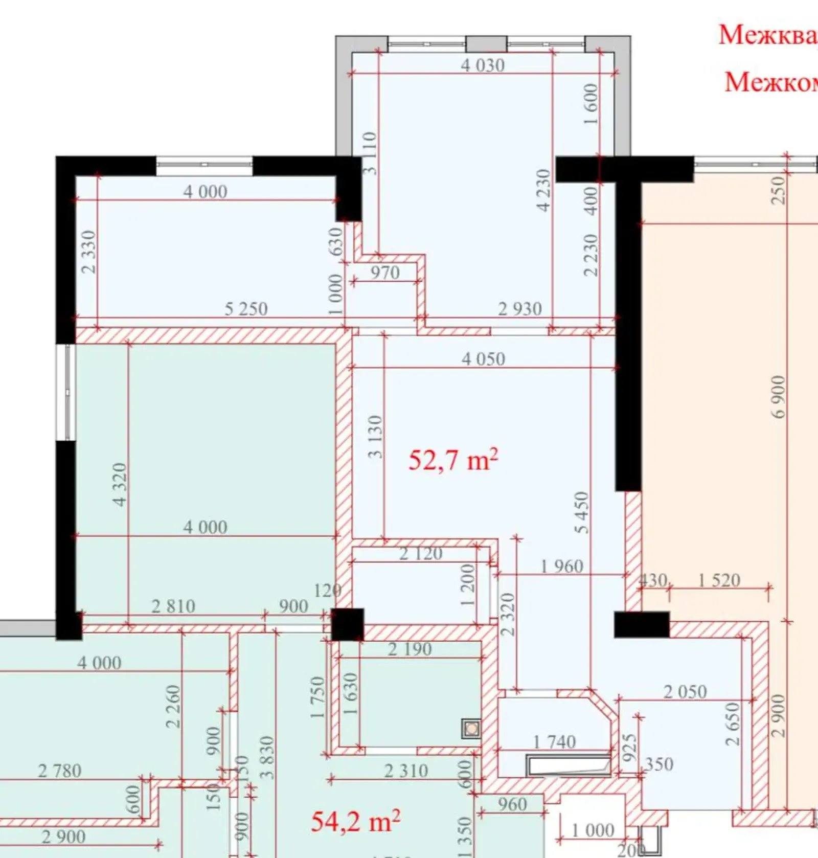 2-комн. квартира, 18 этаж, 53 м², Шохмансур
