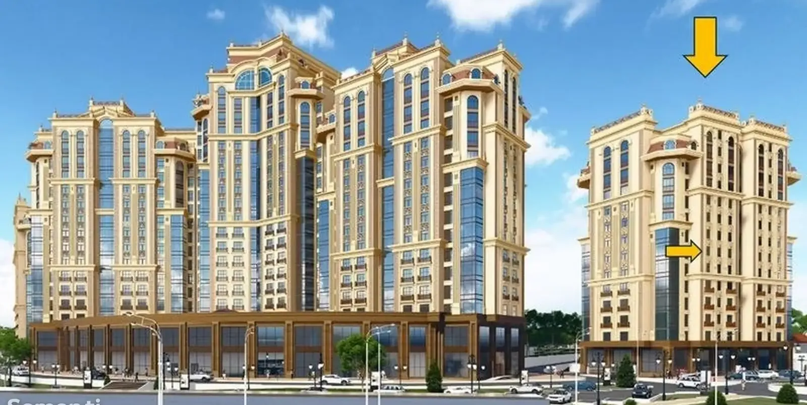 2-комн. квартира, 7 этаж, 83 м², Сино