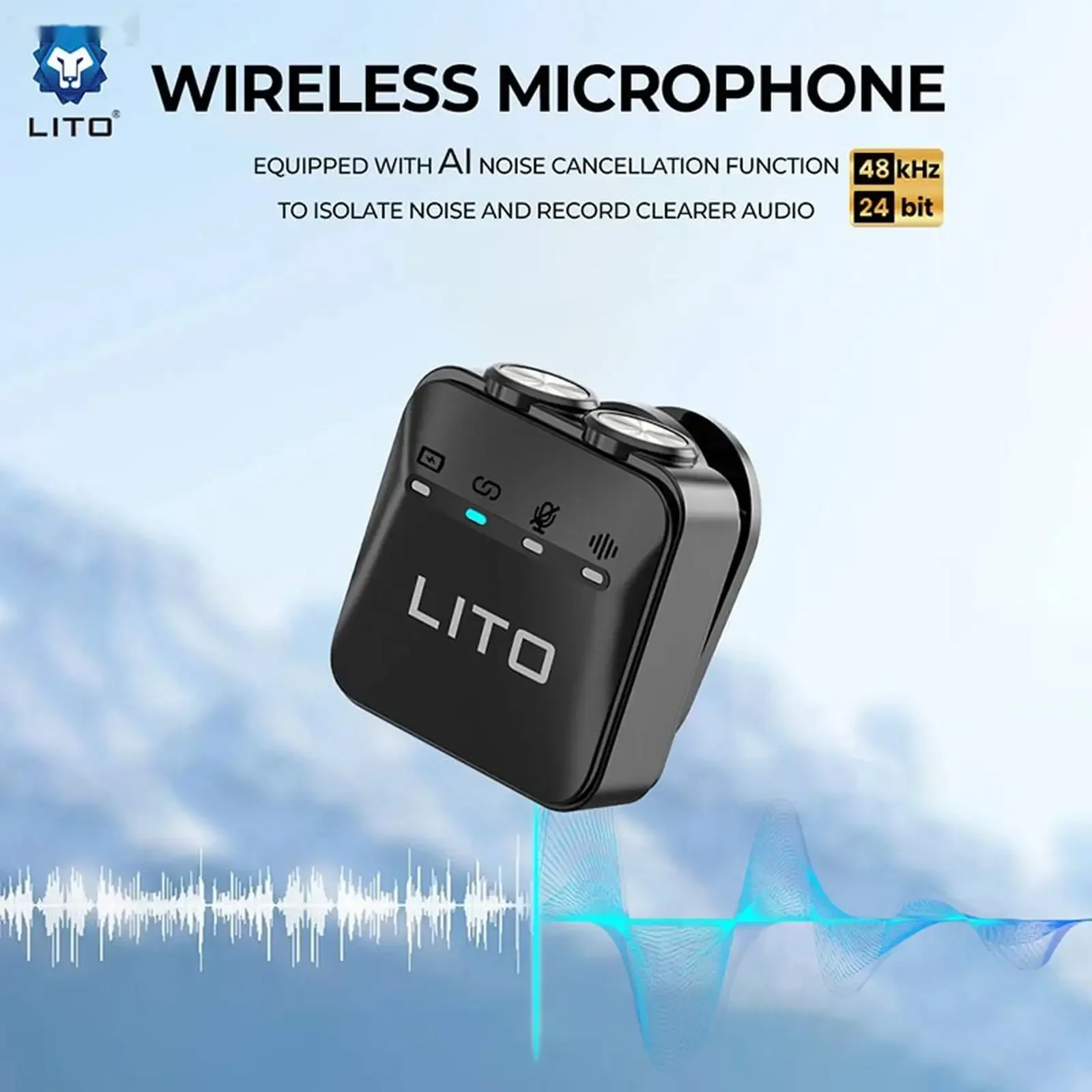 Беспроводной петличный Микрафон LITO LM04 С Функцией Шумоподавления — фото 4