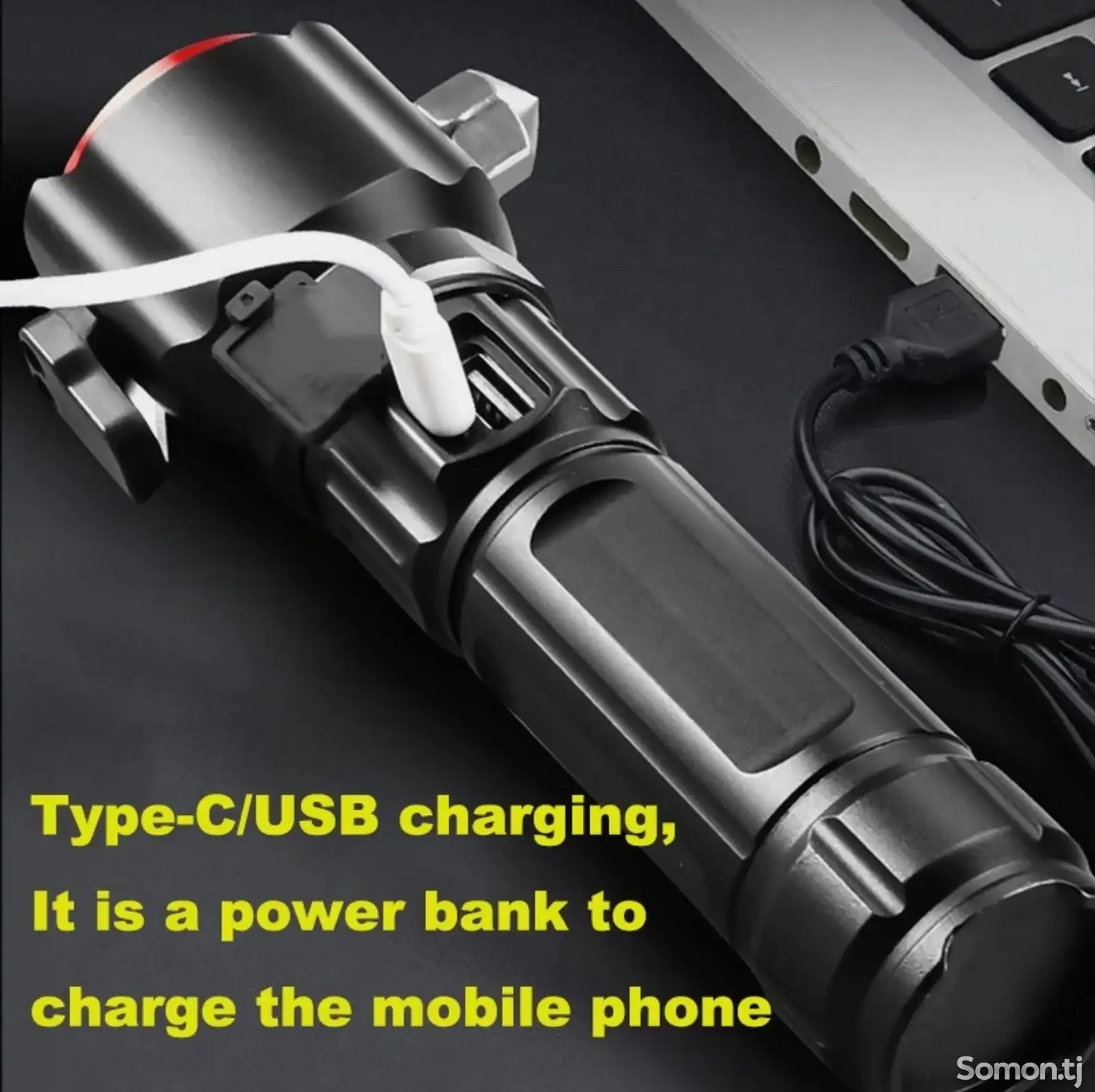 Многофункциональный мощный светодиодный фонарик с USB-зарядкой, COB-светодиодом