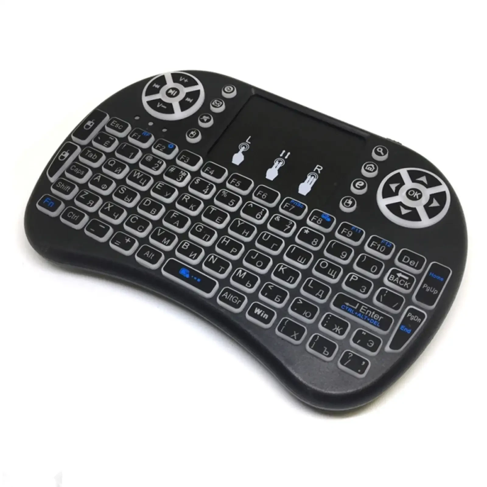 Беспроводная мини клавиатура Mini Keyboard Backlit с тачпадом — фото 2