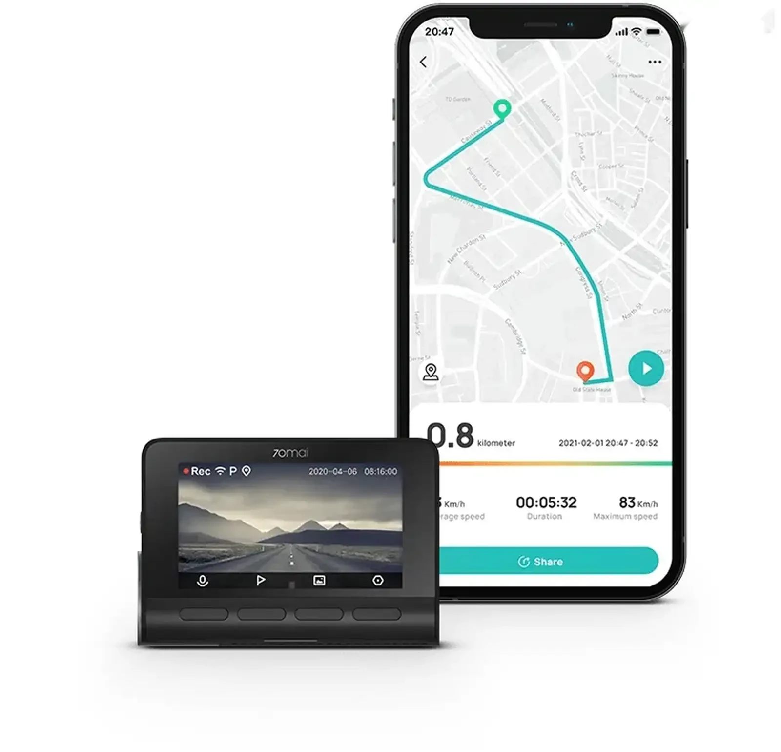 Видеорегистратор Xiaomi 70mai A800S 4K Dash Cam — фото 4