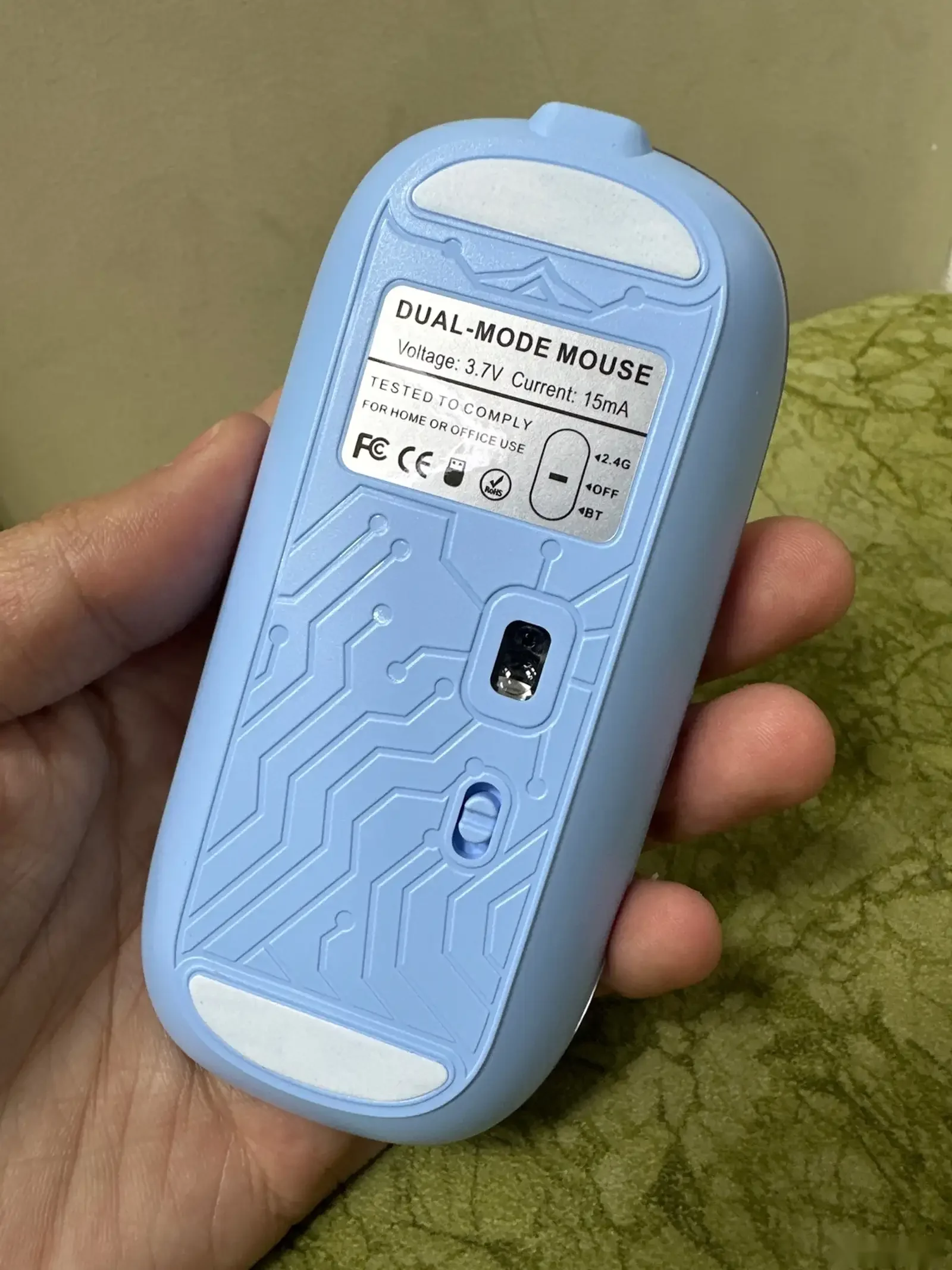 Беспроводная прозрачная мышка с зарядом Bluetooth mouse — фото 3