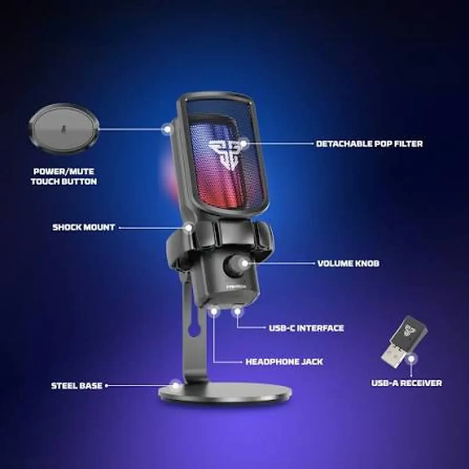 Беспроводной микрофон Fantech Leviosa Wave WMCX01 — фото 3