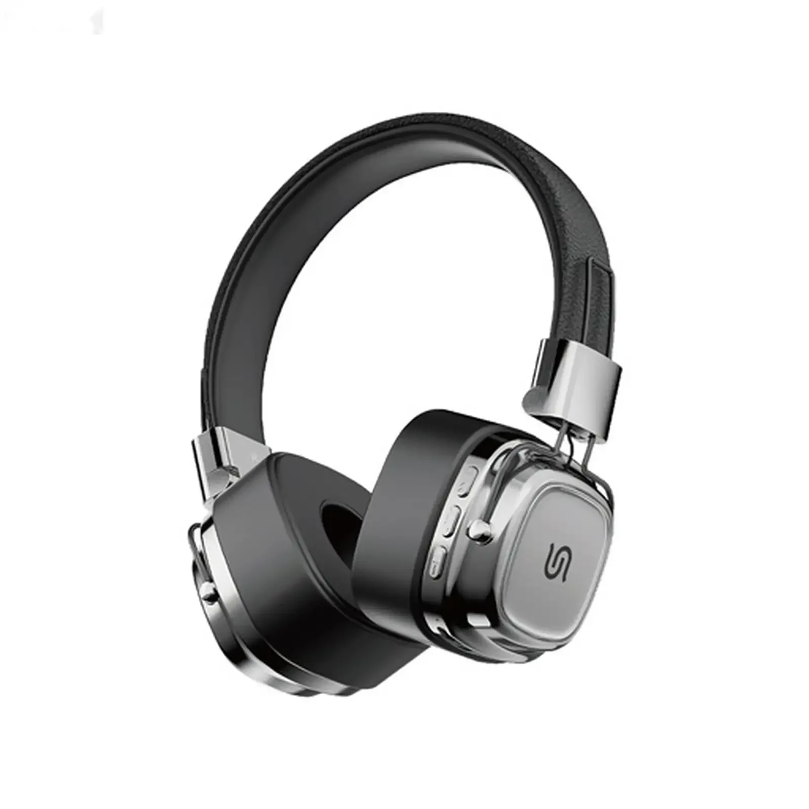Беспроводные наушники Porodo Soundtec Vintage Headphone коричневый/серебристый — фото 2