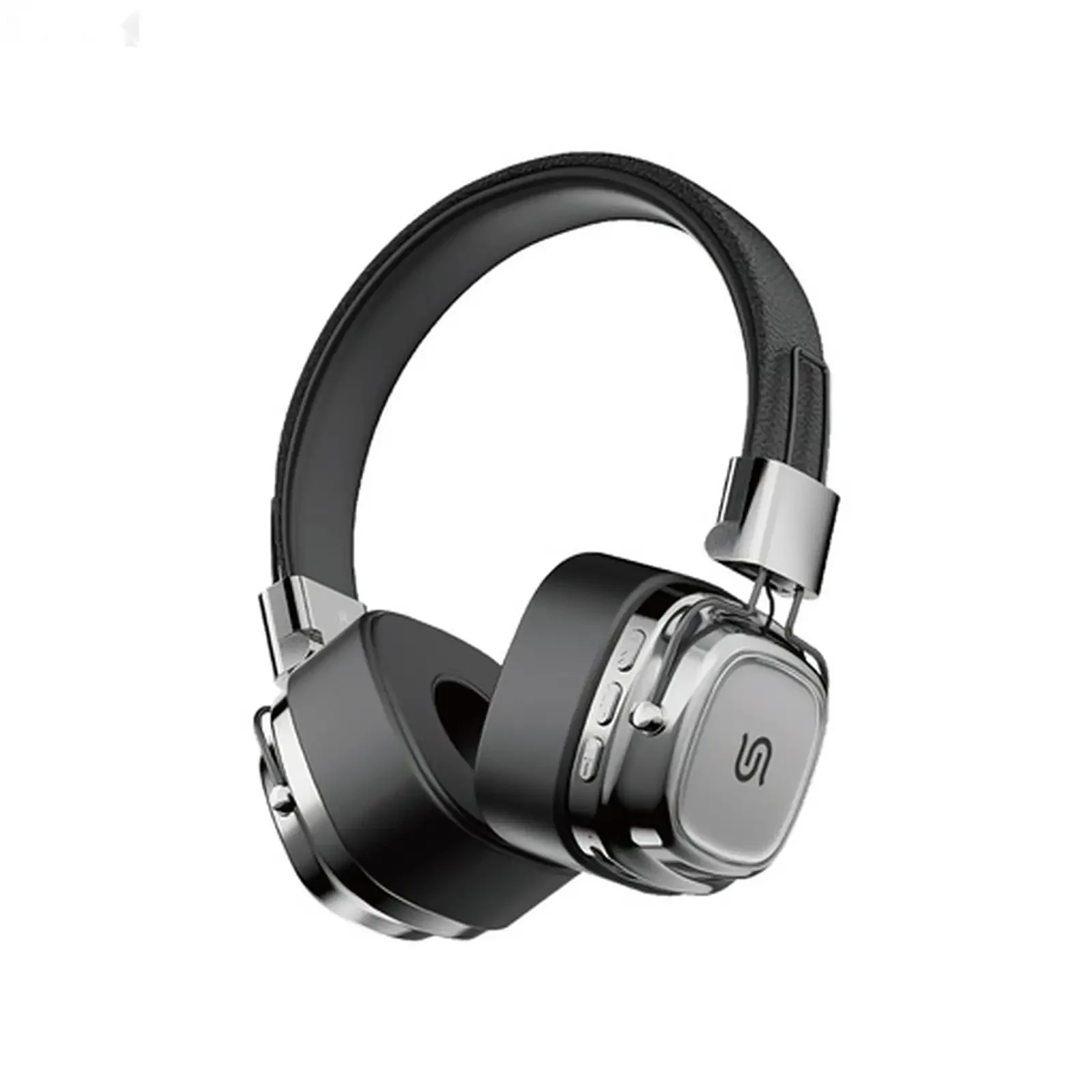 Беспроводные наушники Porodo Soundtec Vintage Headphone коричневый/серебристый — фото 2