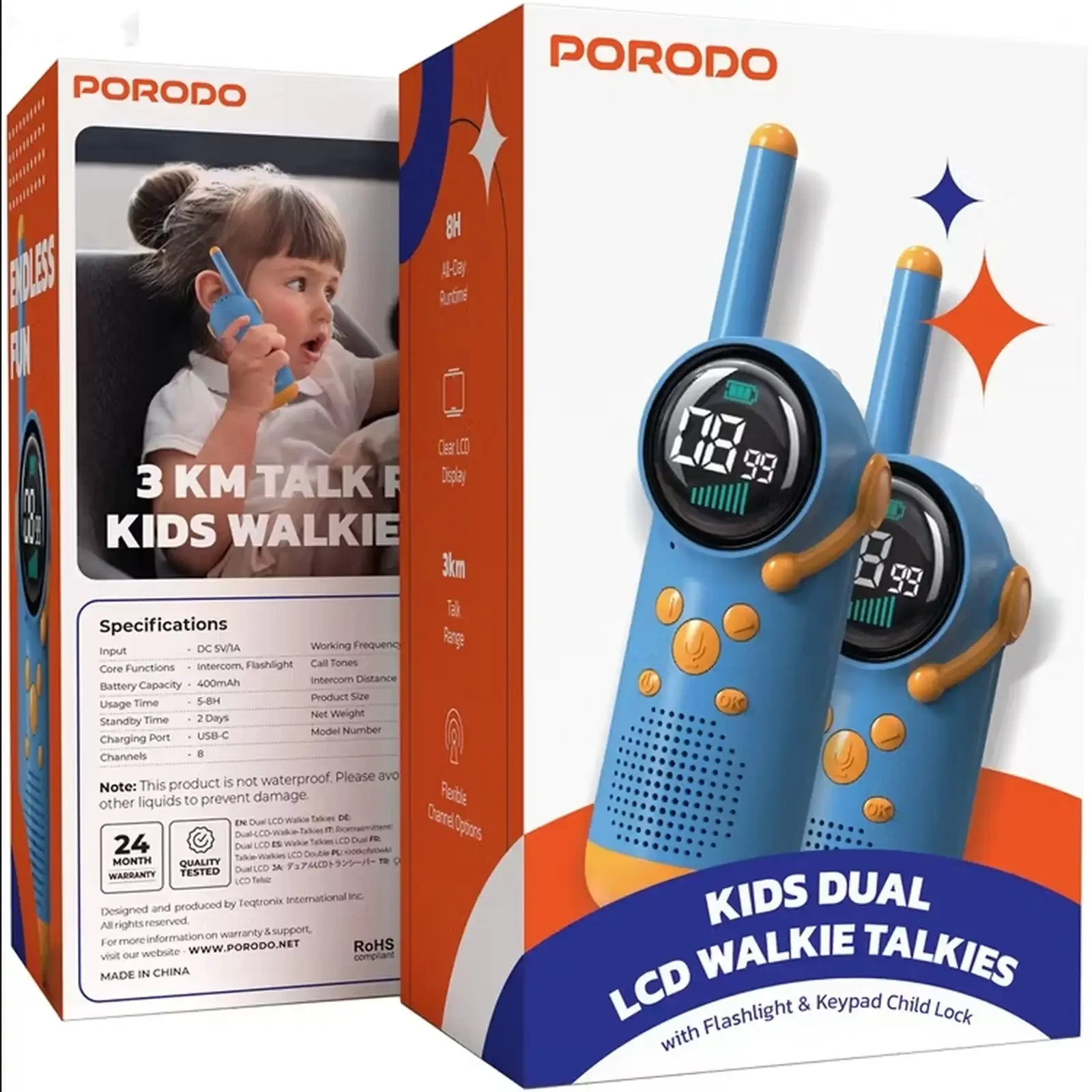 Детская рация Porodo Kids Walkie Talkie — фото 2