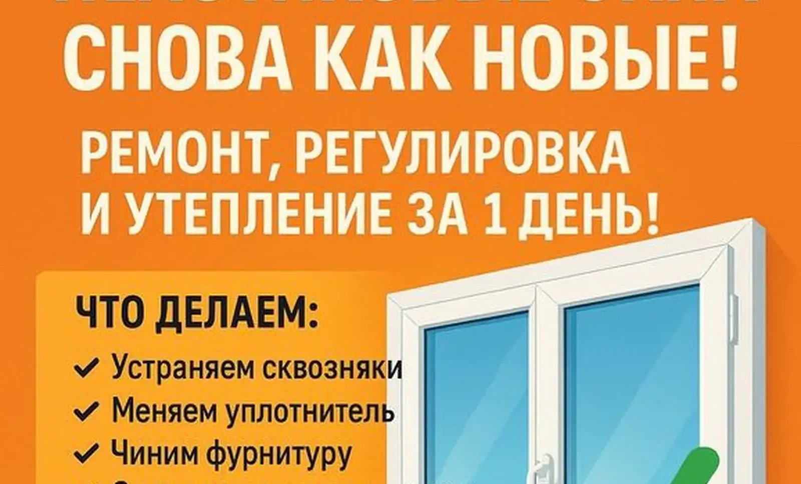 Услуги по реставрации окон