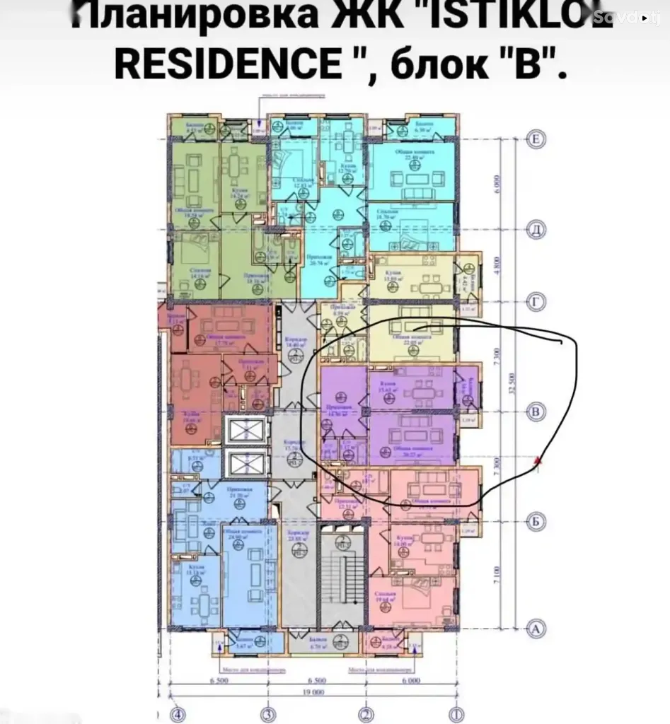 1-комн. квартира, 9 этаж, 61 м², Танк, Улица Академиков Раджабовых, Центр, Шохмансур