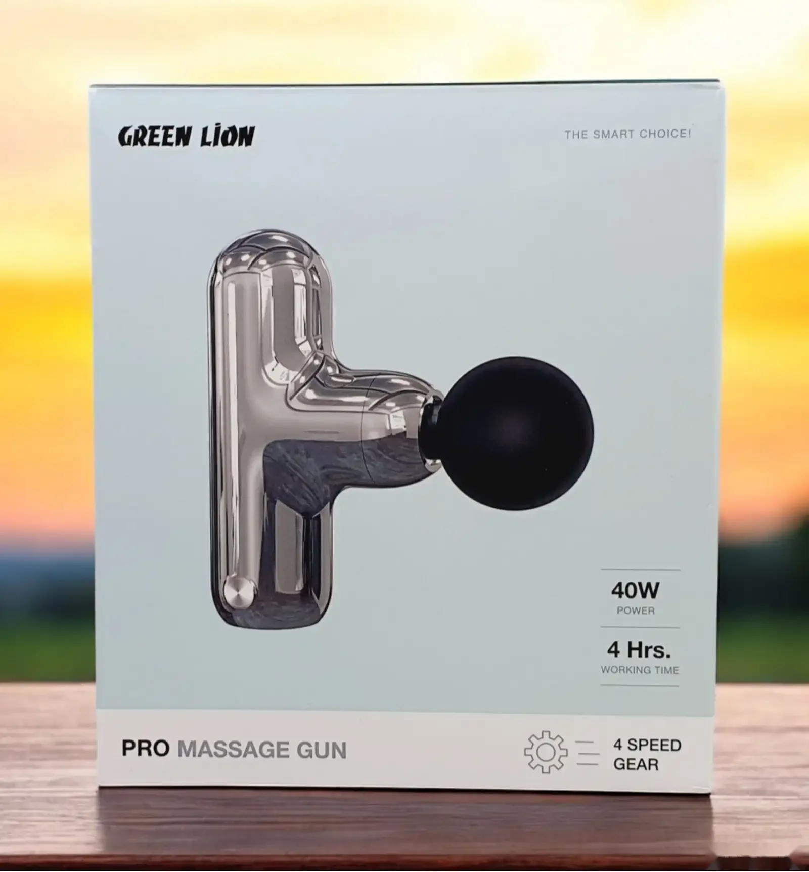 Массажный пистолет Green Lion Pro Massage Gun GNPRMASGUNSL серебро — фото 3