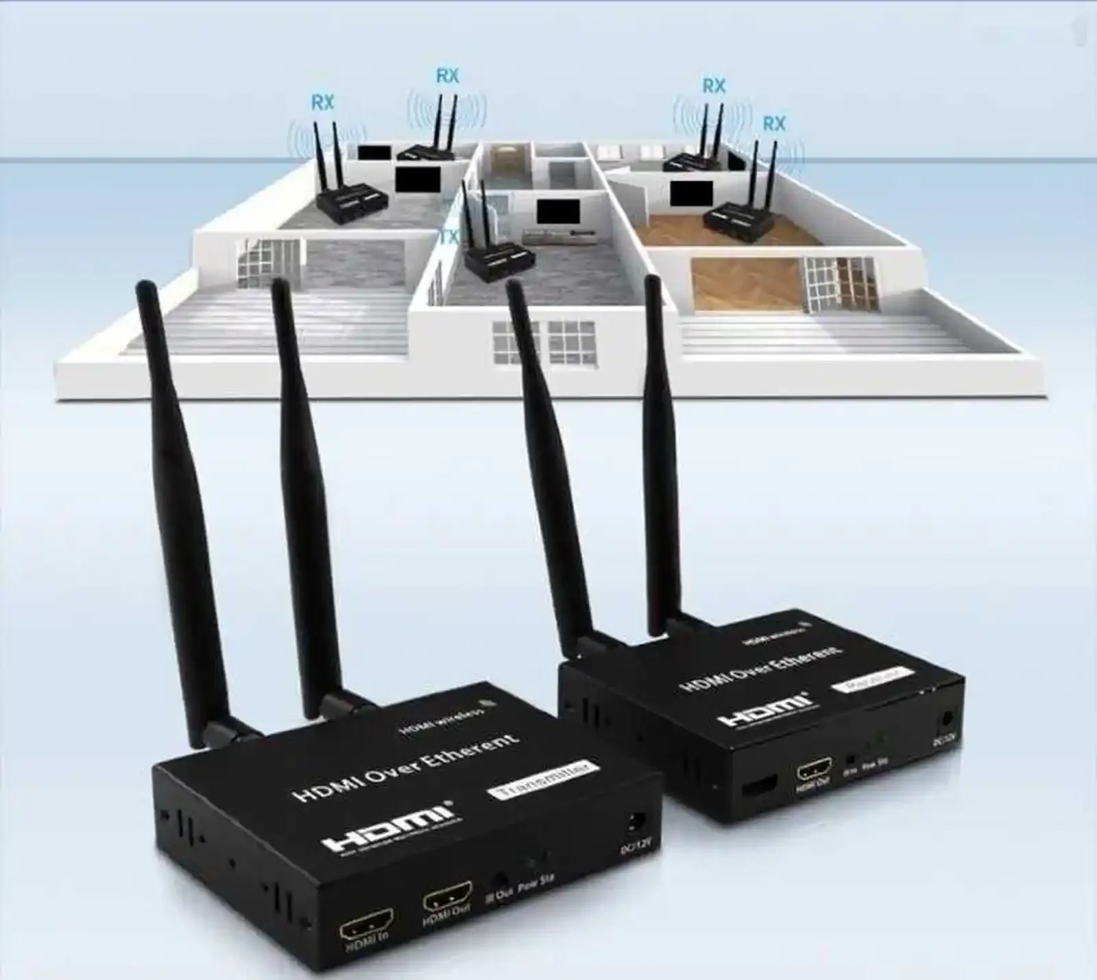 Беспроводной HDMI удлинитель 200m HDMI Wireless Extemder — фото 4