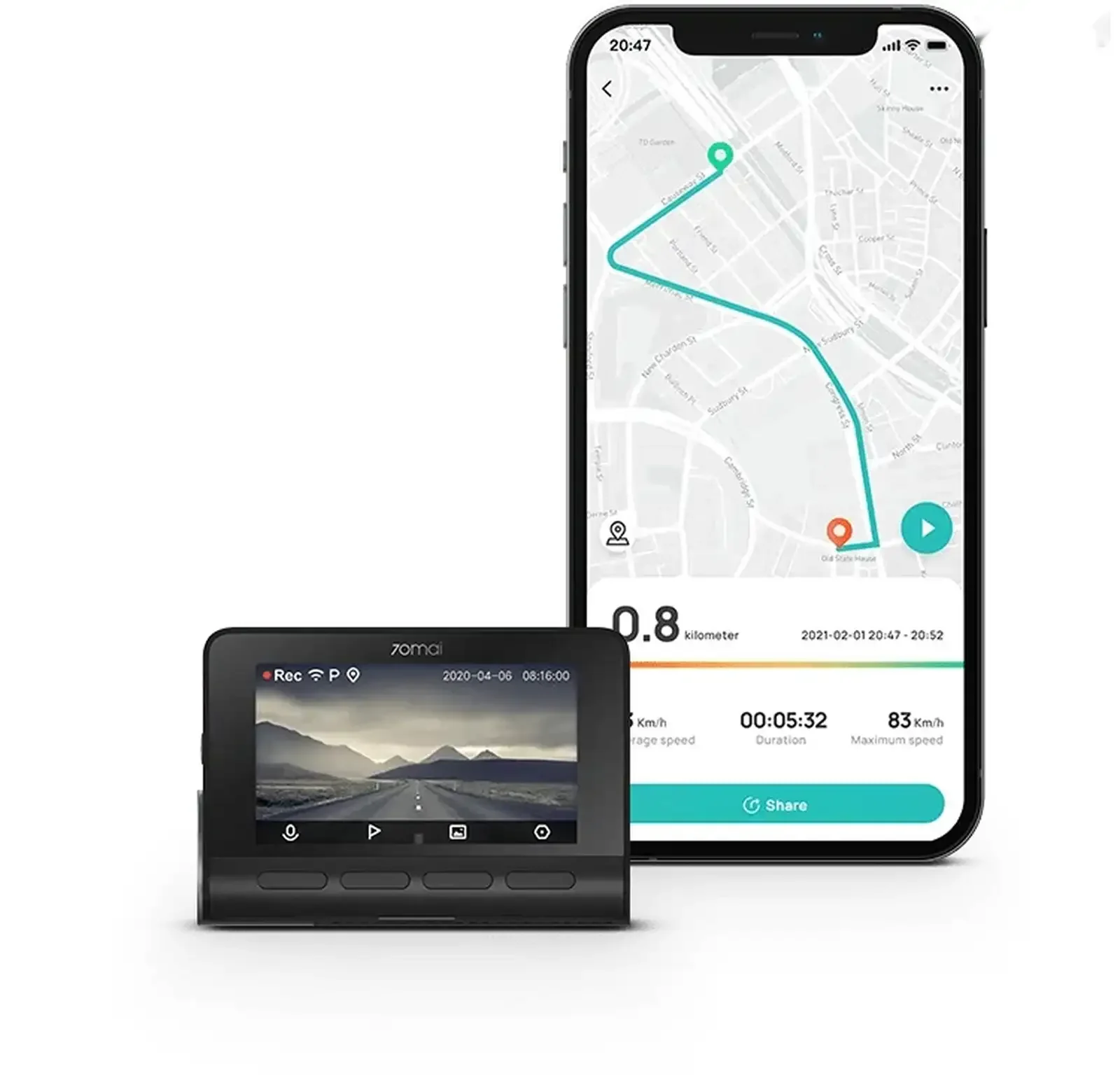 Видеорегистратор Xiaomi 70mai A800S 4K Dash Cam — фото 4