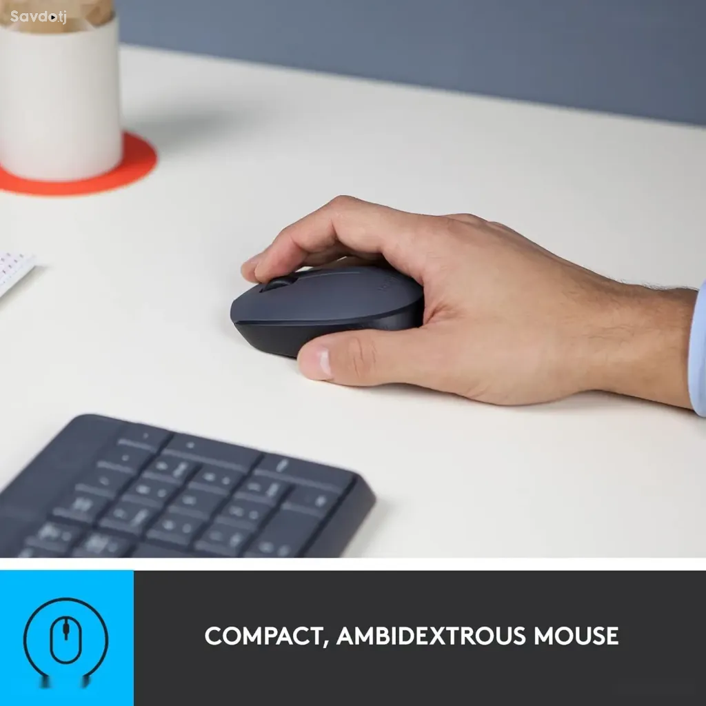 Комплект Logitech MK235 беспроводная клавиатура и мышь Black