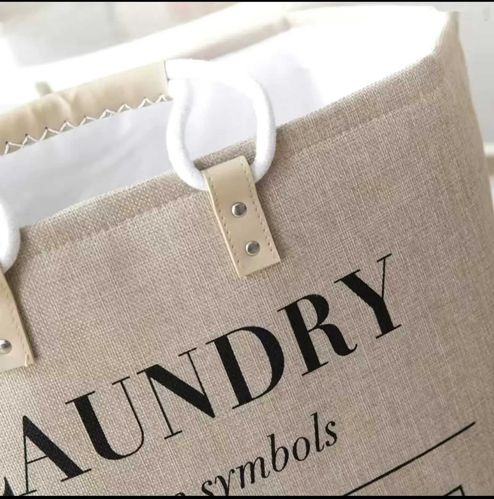 Складная текстильная корзина для хранения вещей, одежды, белья — фото 7