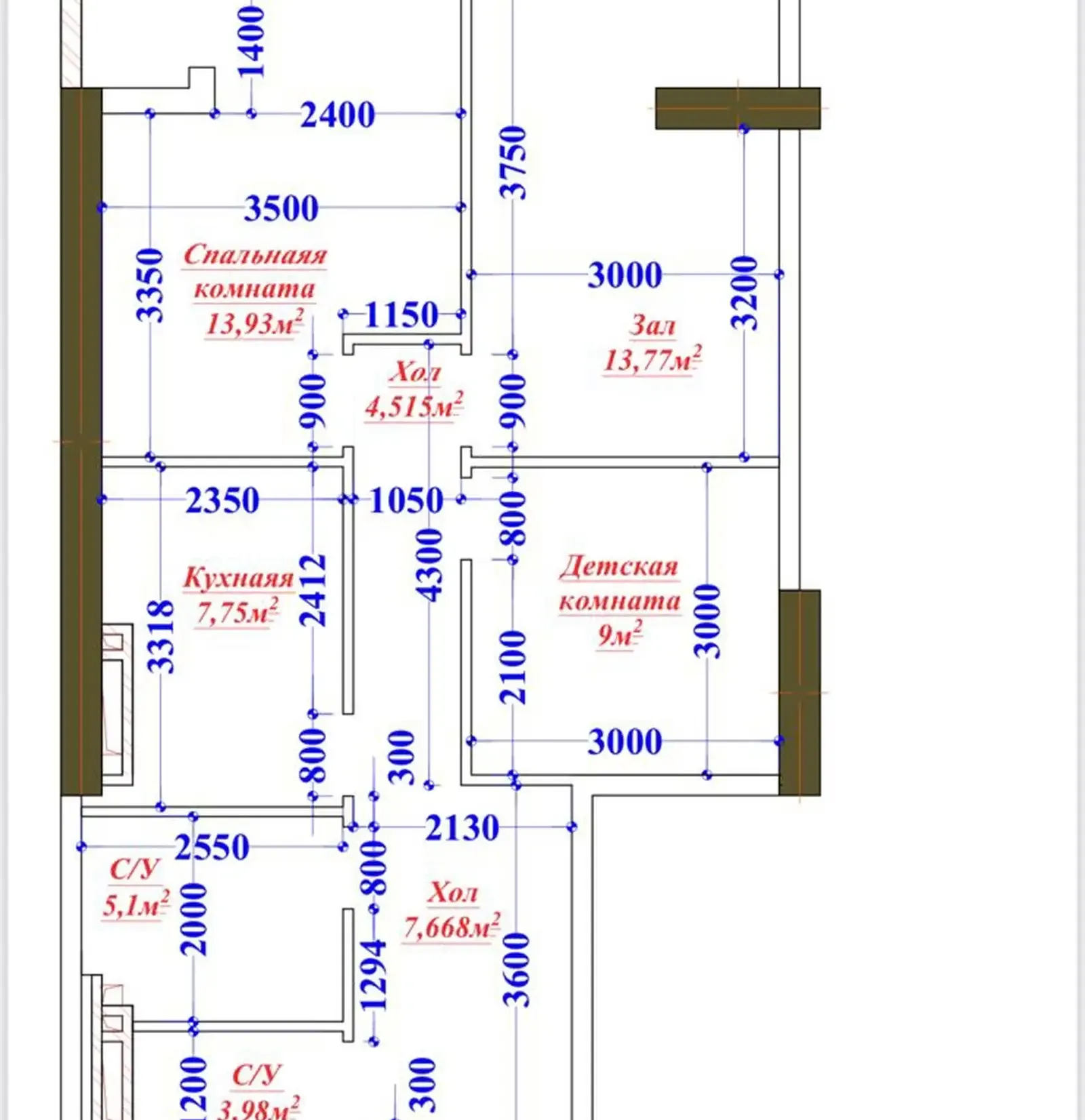 2-комн. квартира, 16 этаж, 71 м², Мехргон Сити