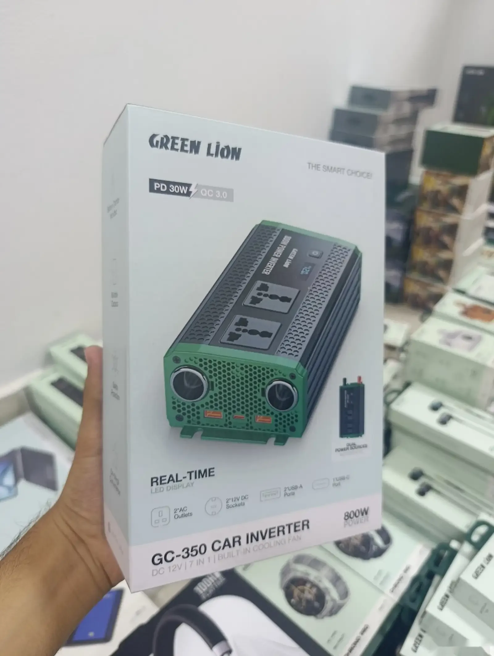 Автомобильный инвертор Green Lion Gc 350 car inverter — фото 3