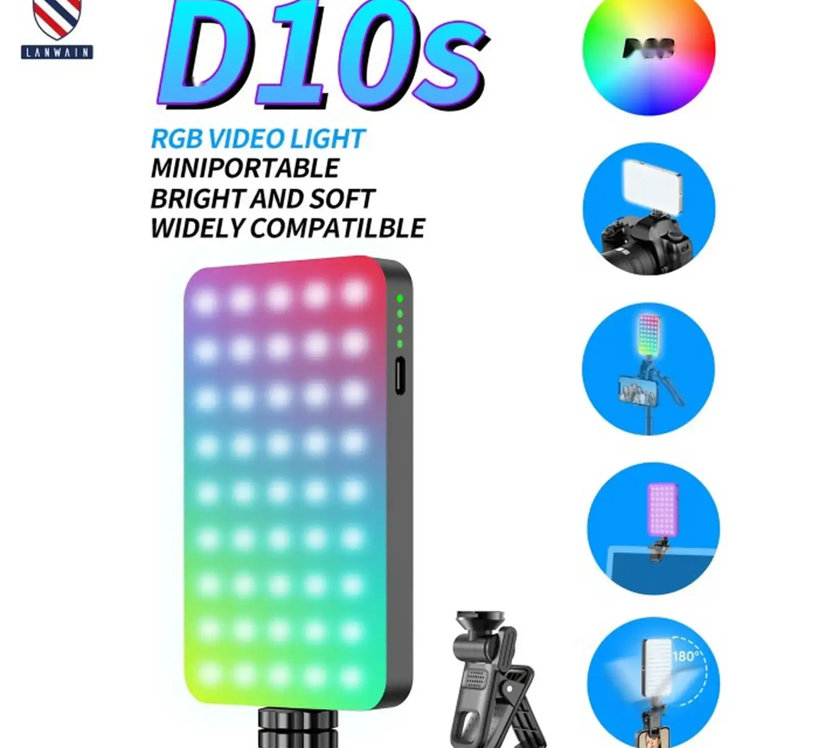 Накамерный свет RGB D10S