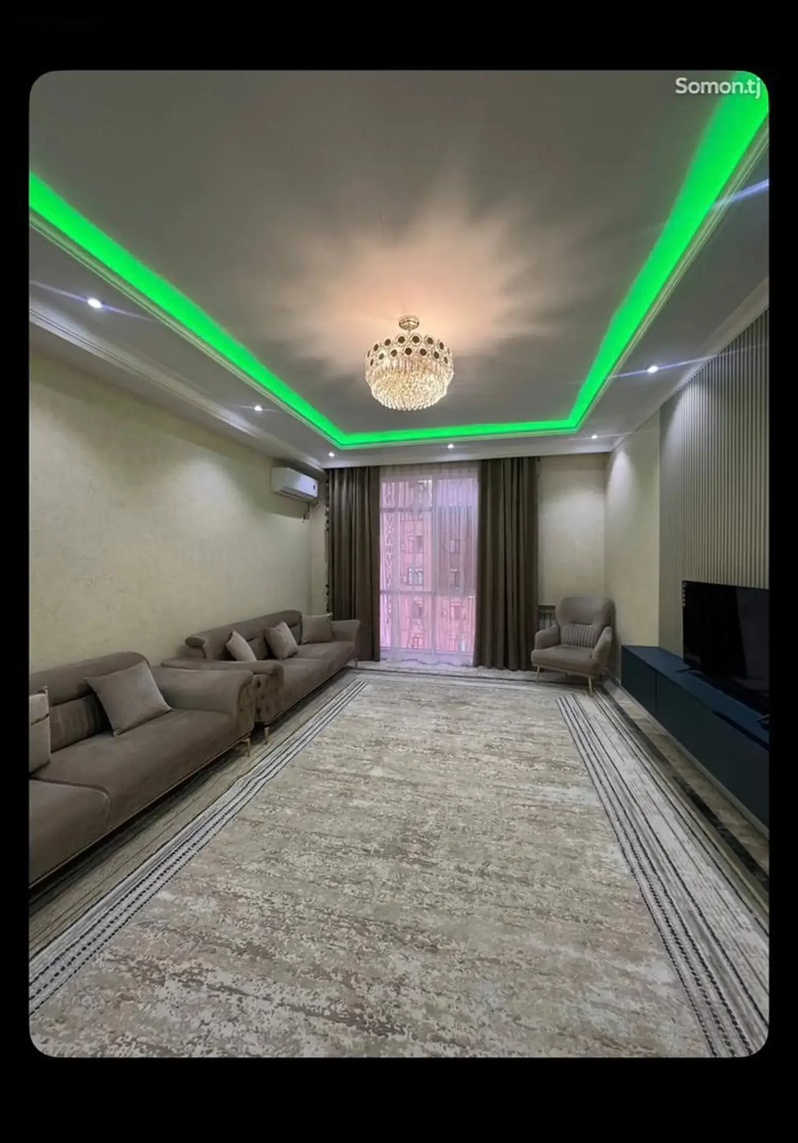 2-комн. квартира, 16 этаж, 105м², Сомони — фото 3