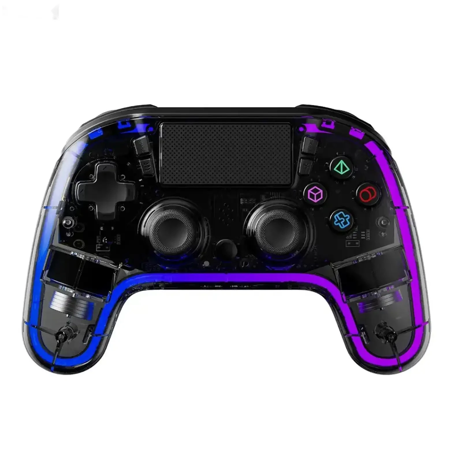 Геймпад Porodo Gaming Crystal Shell PS4 Gamepad Transparent Controller, черный — фото 3